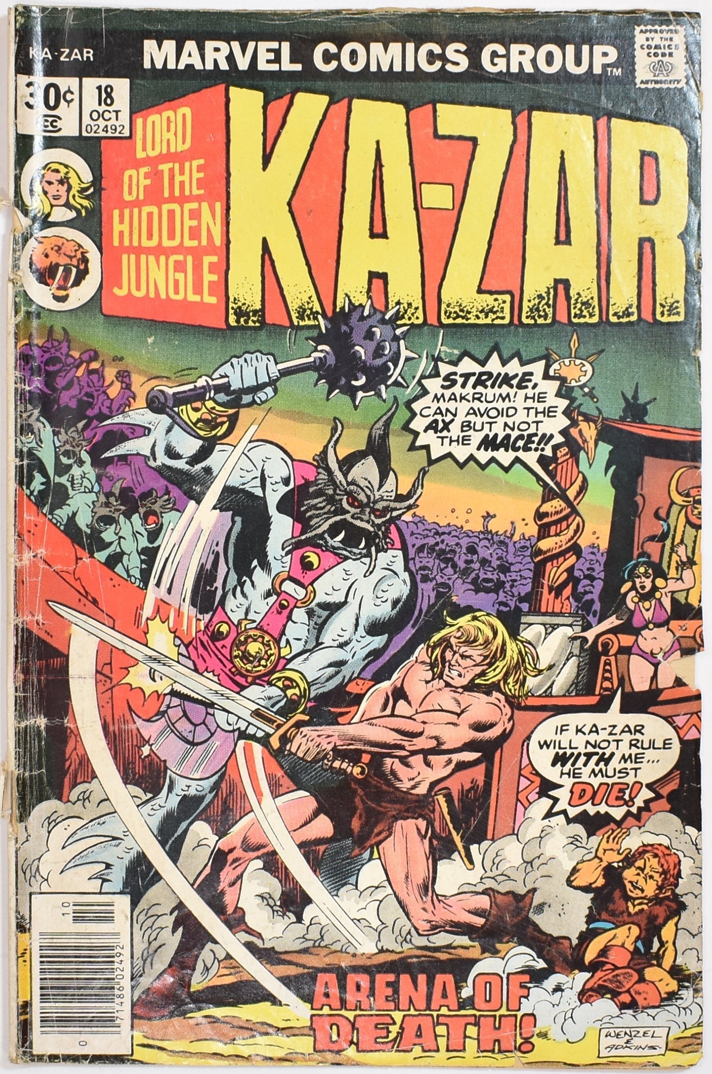 Kazar Lord of the Hidden Jungle Comic Book 18 OCT