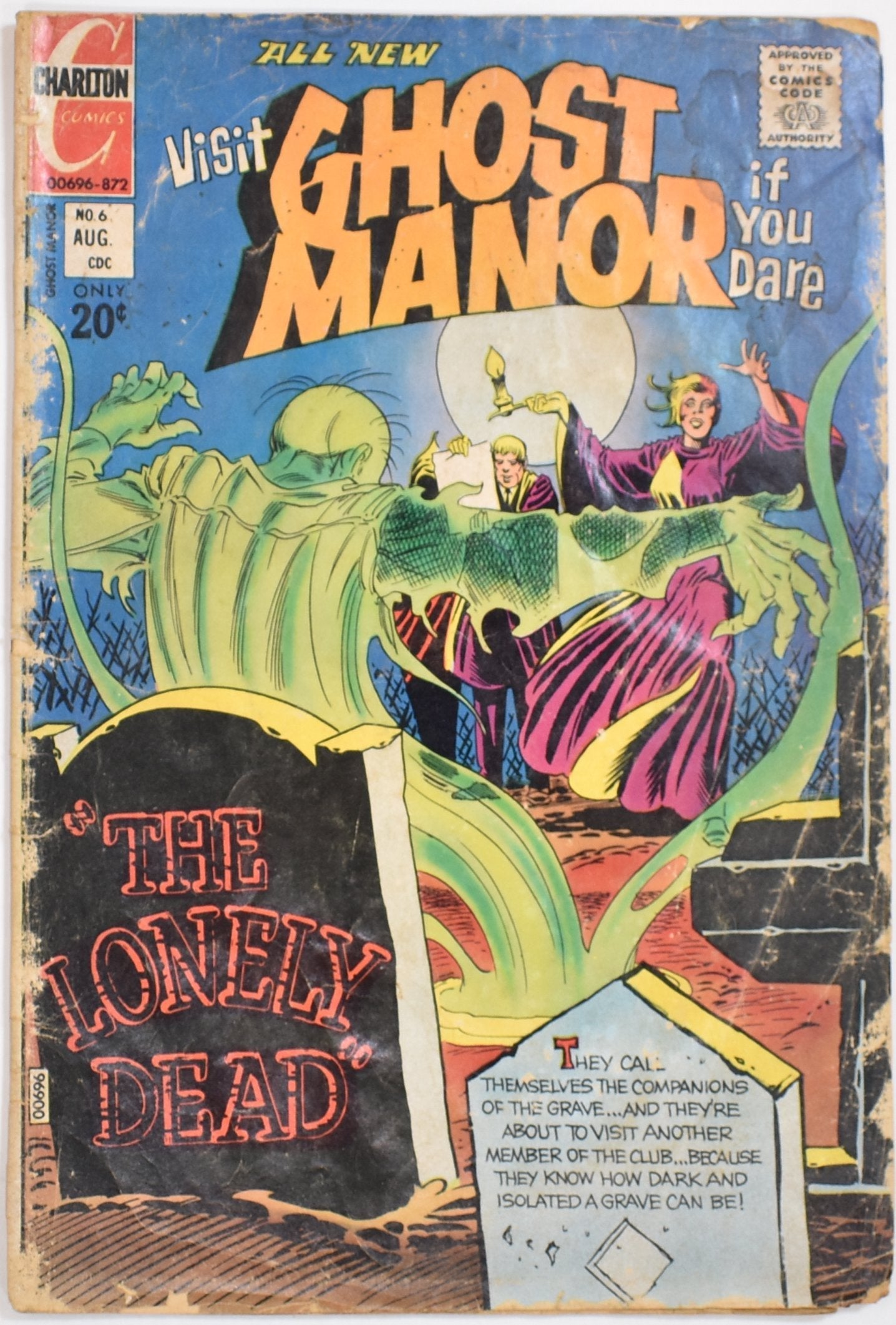 Ghost Manor If You Dare Comic Book NO.6 Charlton Comics AUG 6 CDC