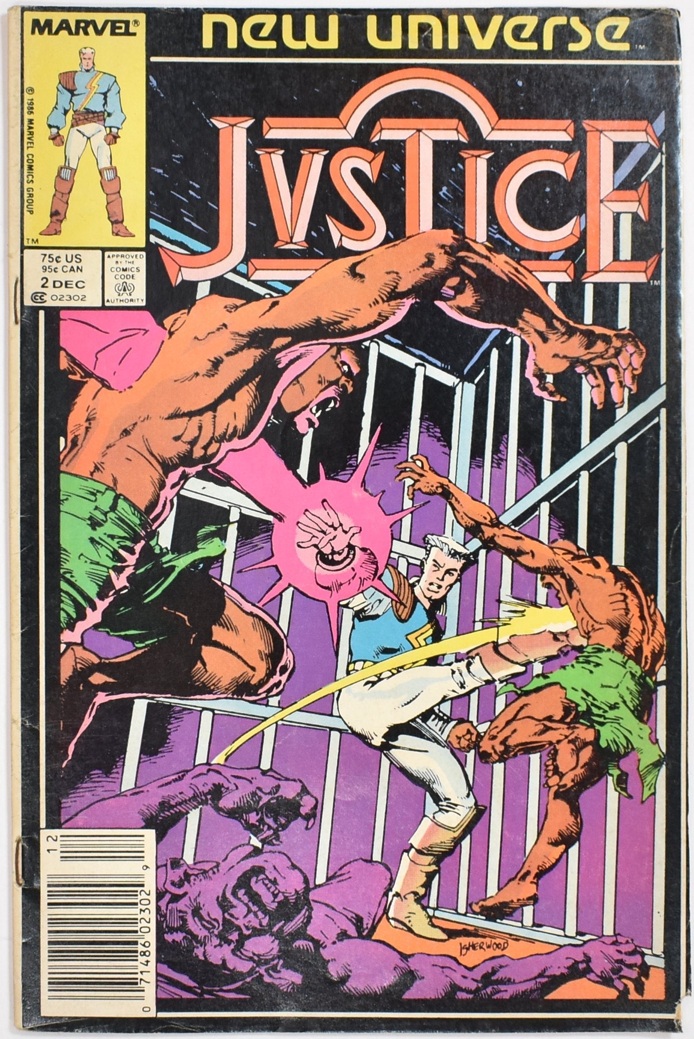 Justice Marvel Comic Books 2 DEC 1986