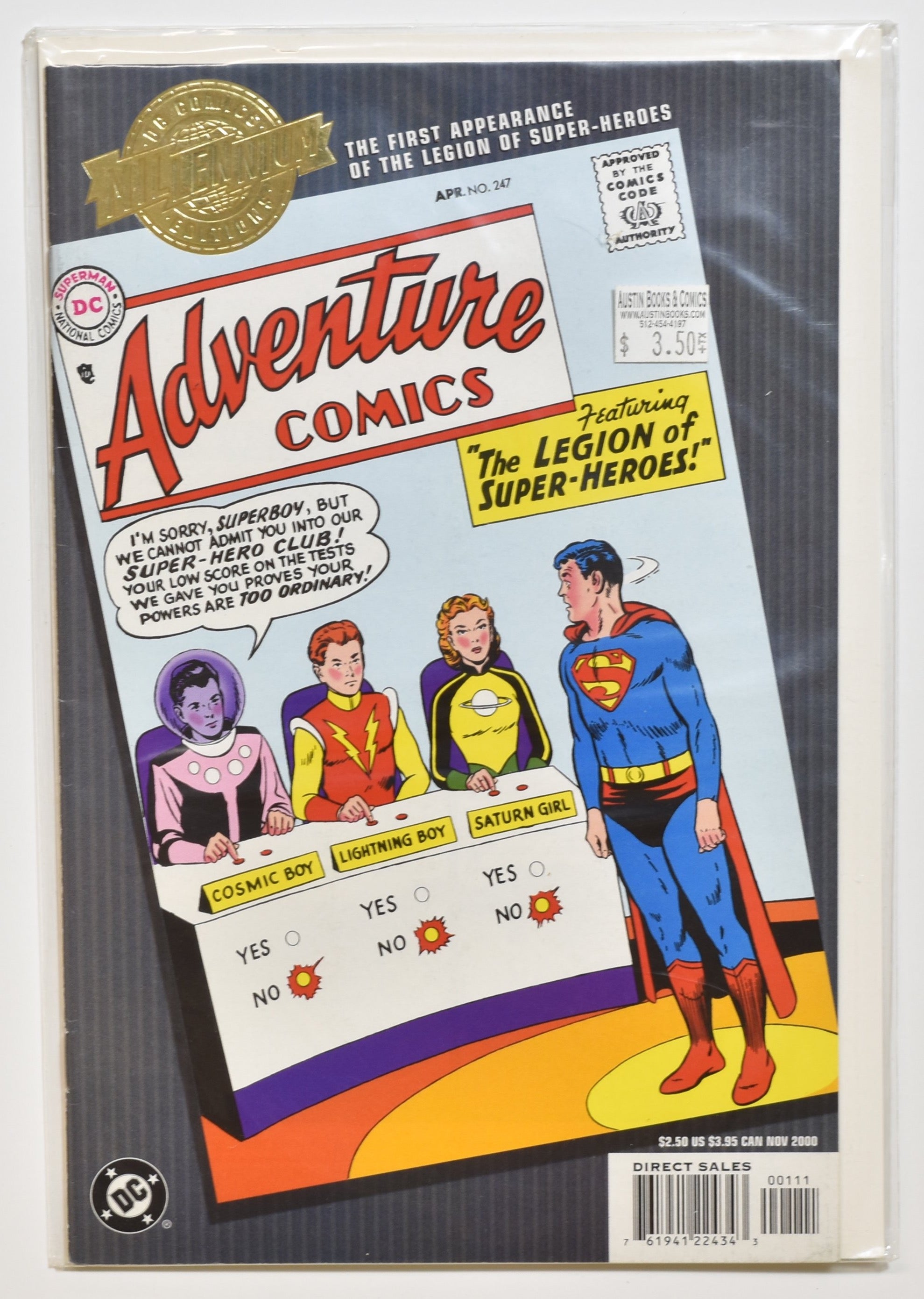 Adventure Comic Books No.247 The Legion of Super Heroes