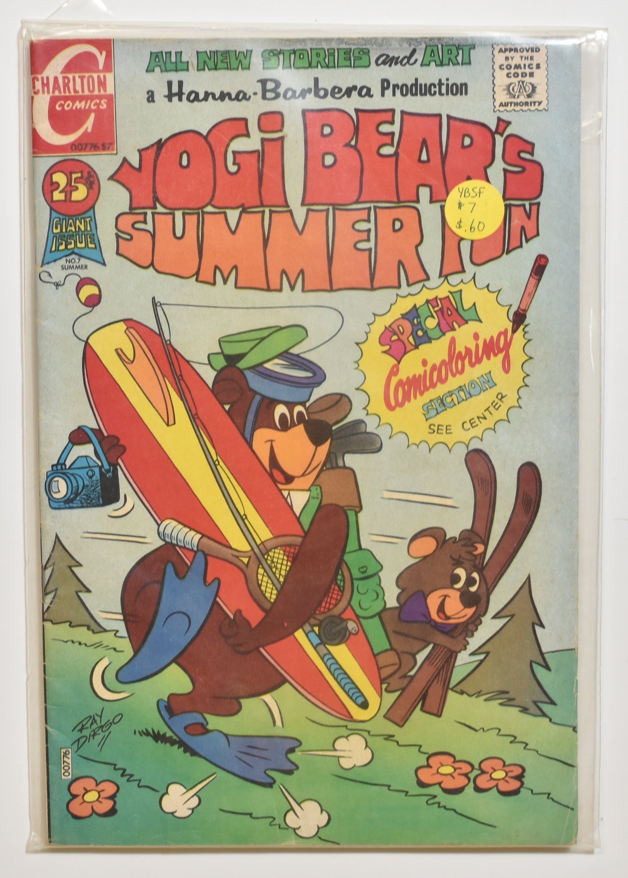 Yogi Bear’s Summer Fun Charlton Comics No. 7 0077657 Giant Issue Comic Book