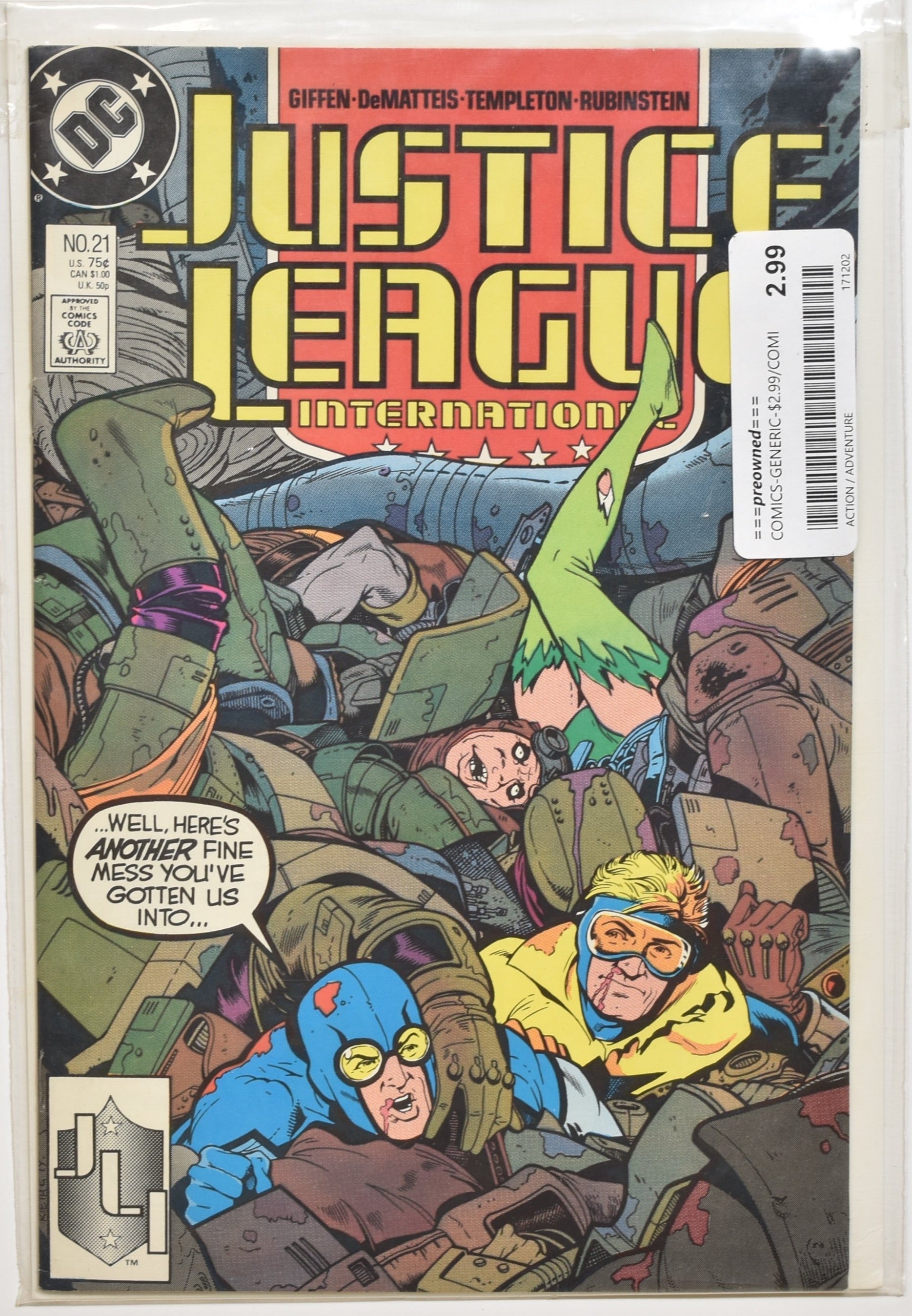 Justice League International No. 21 Comic Book Dc Comics