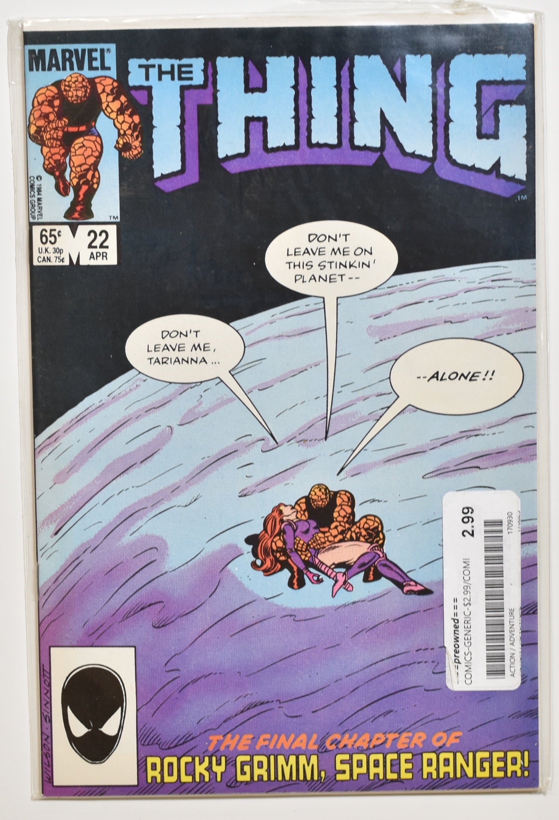 The Thing Marvel Comic 22 Apr Comic Book