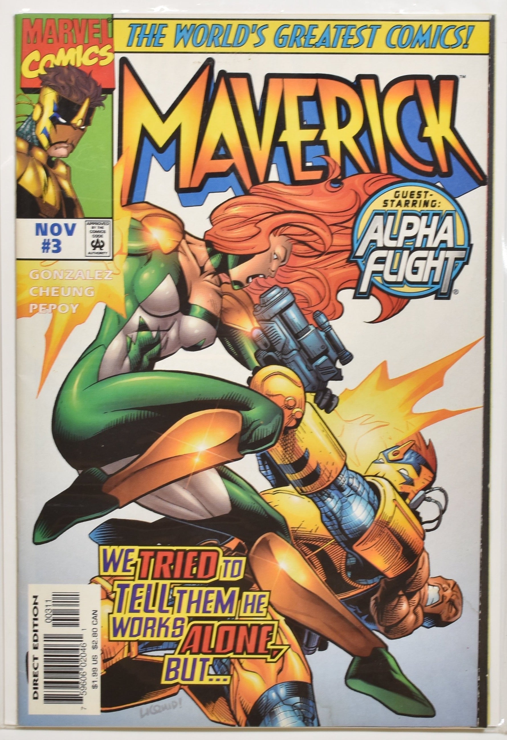 Maverick Nov 3 Comic Book Marvel Comics