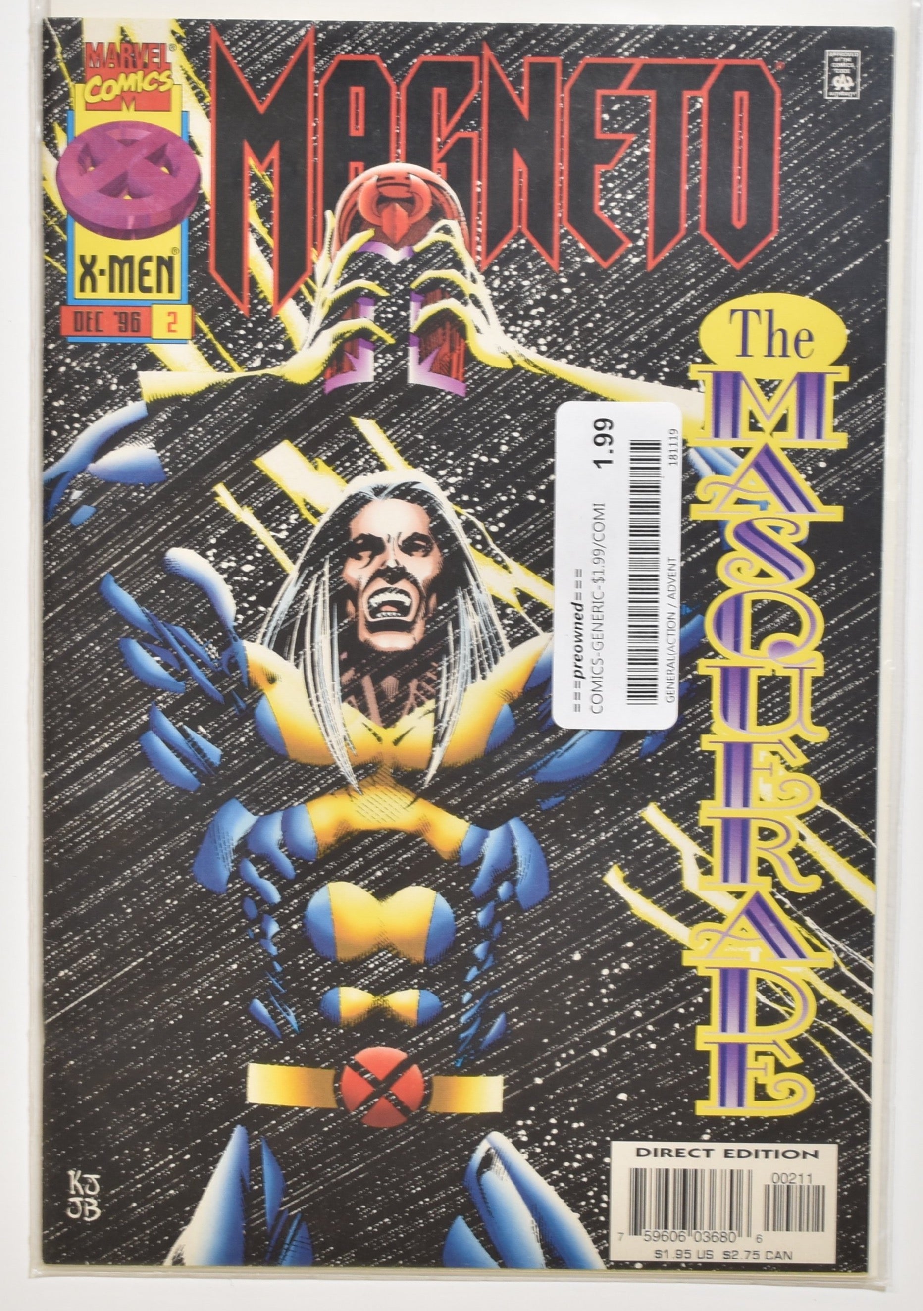Magneto 2 X- Men Marvel Comics Comic book 1996 DEC