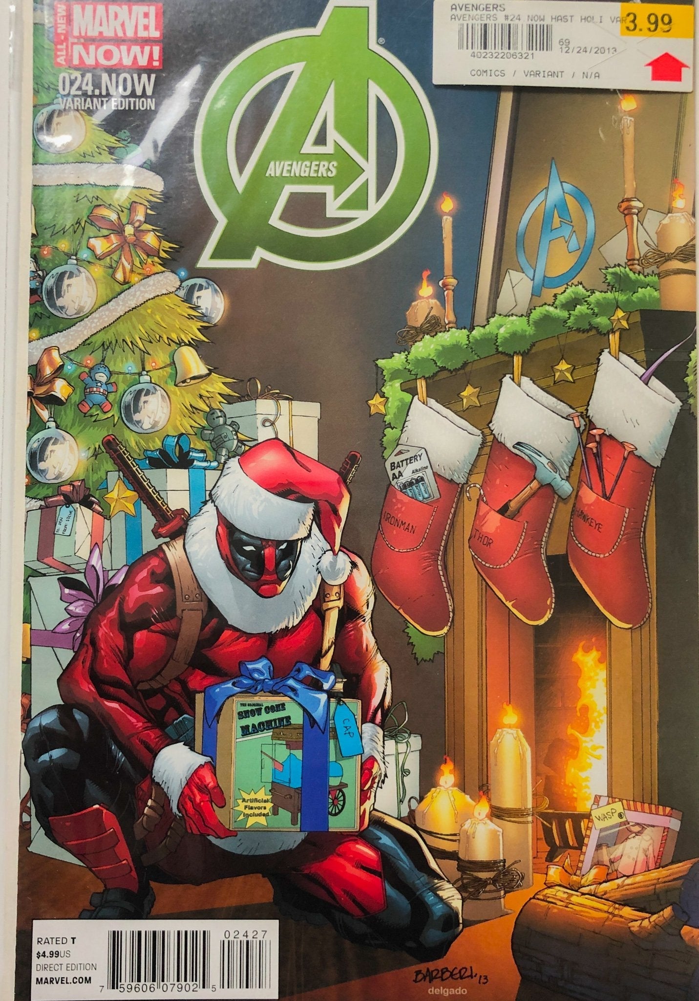 Avengers 24 Variant Edition Dead Pool Christmas 024.Now