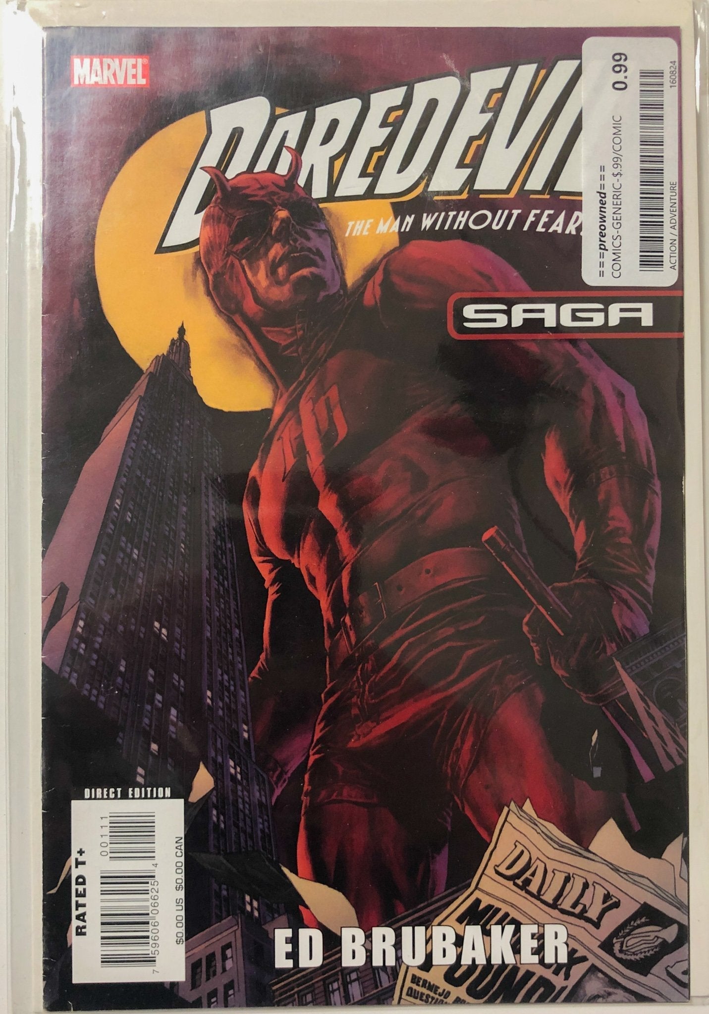 Dare Devil Saga Comic Book Ed Brubaker