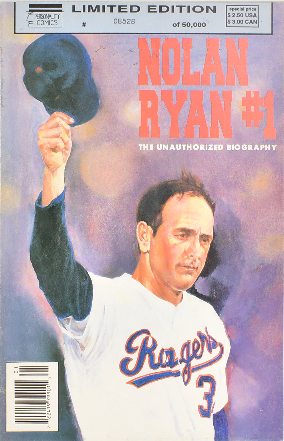 Nolan Ryan 1 Comic Book The Unauthorized Biography Limited Edition