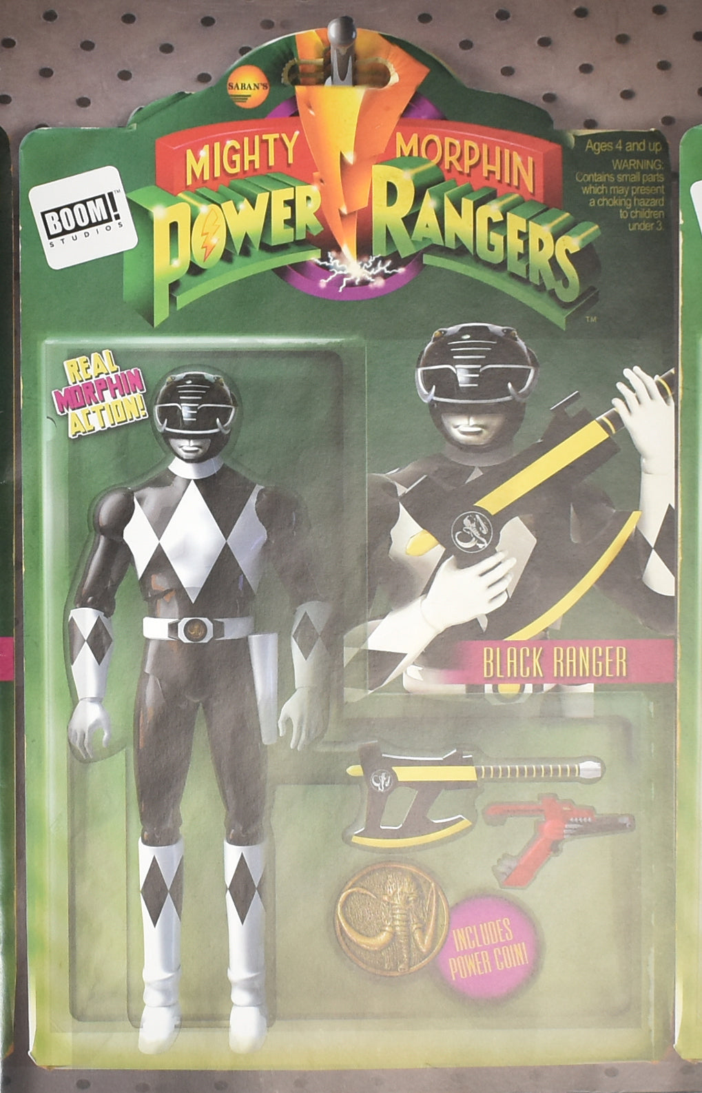 Mighty Morphin Power Rangers Boom Studios Black Ranger Variant Action Figure Cov