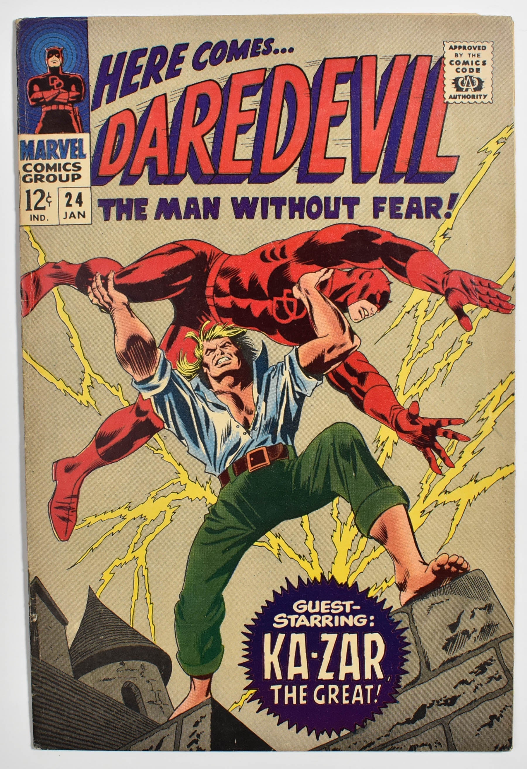 Daredevil Comic Book 24 January 1967 The Mystery of the Midnight Stalker