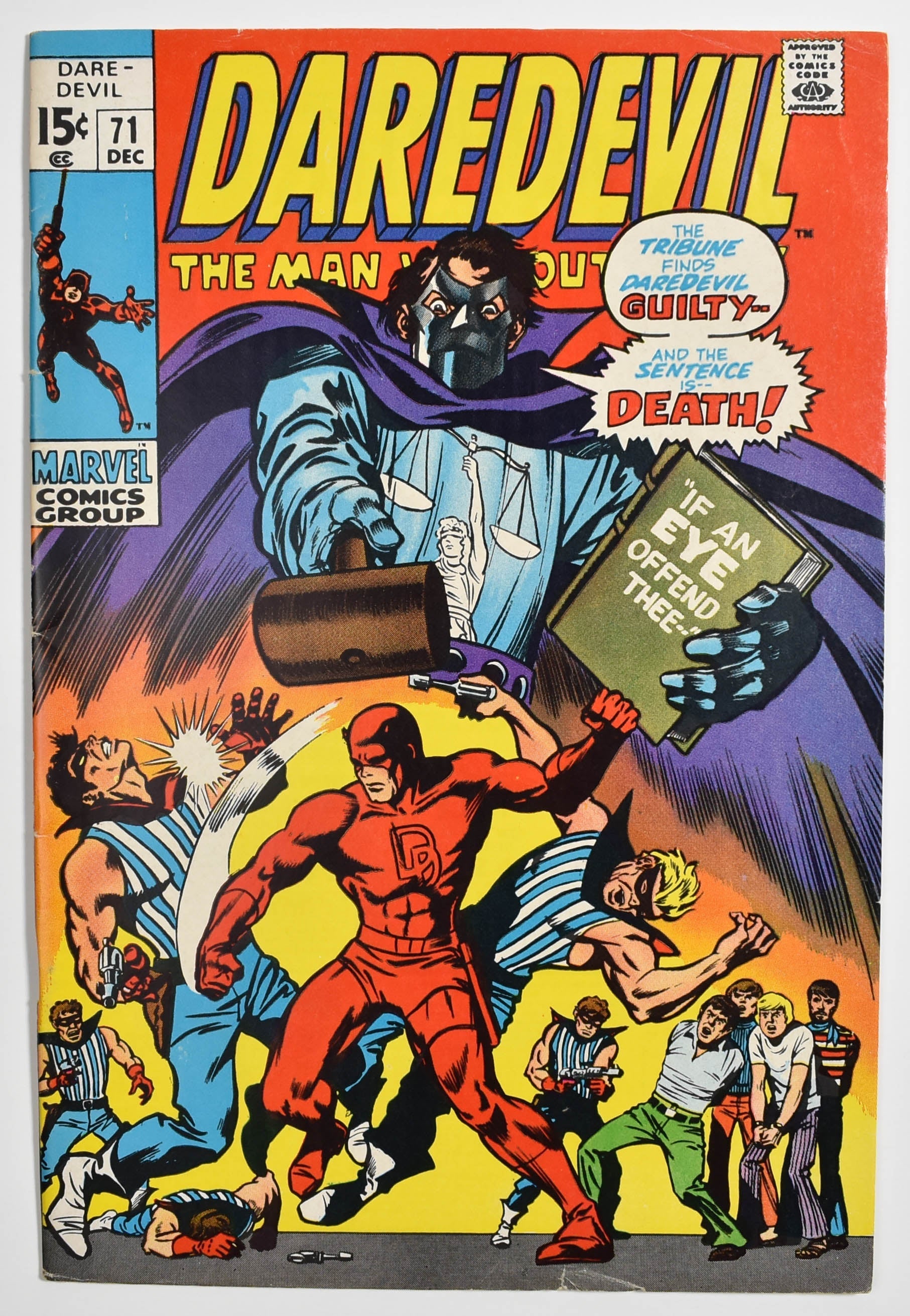 Daredevil Comic Book 71 December 1970 If an Eye Offend thee