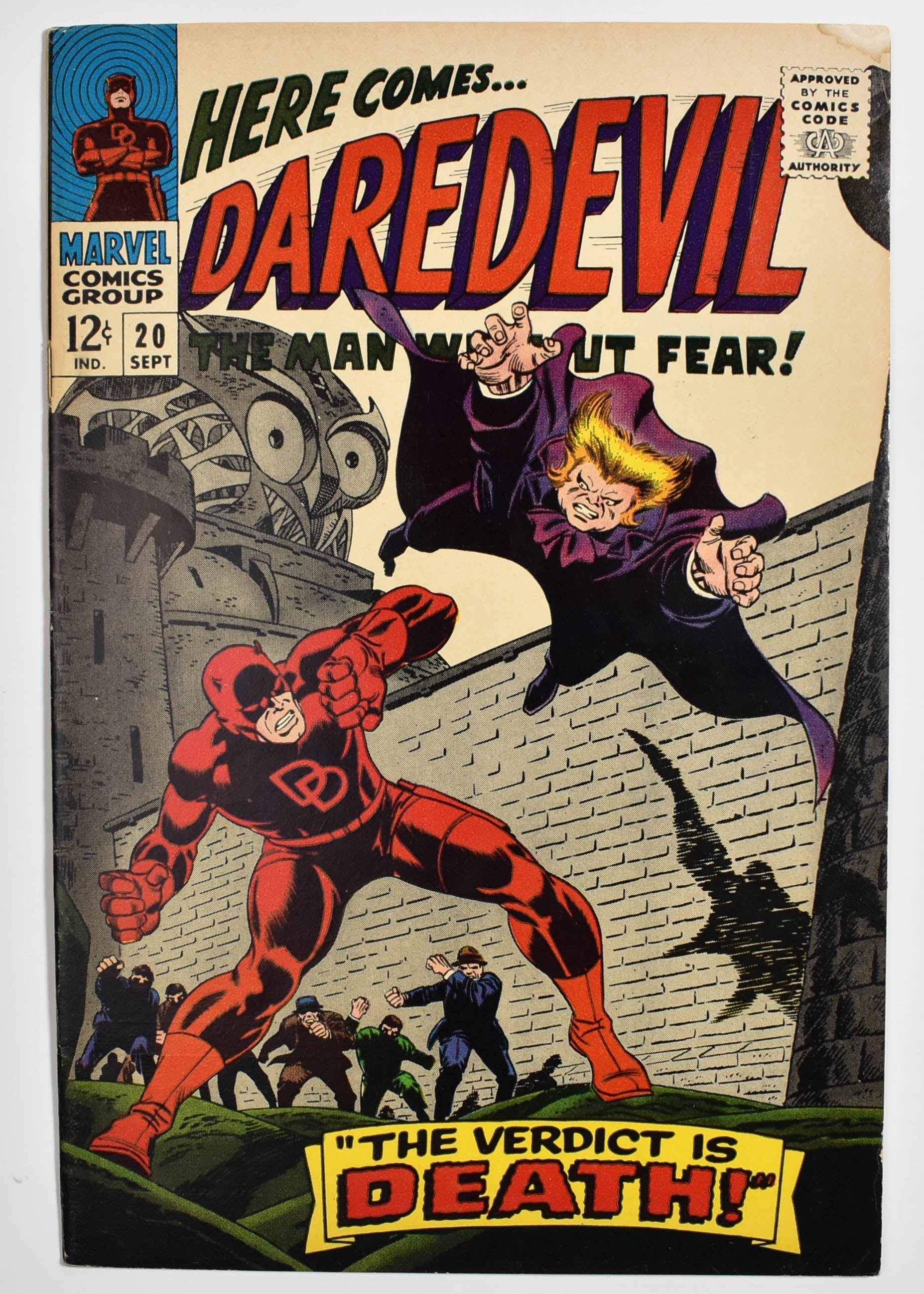 Daredevil Comic Book 20 September 1966 The Verdict is Death
