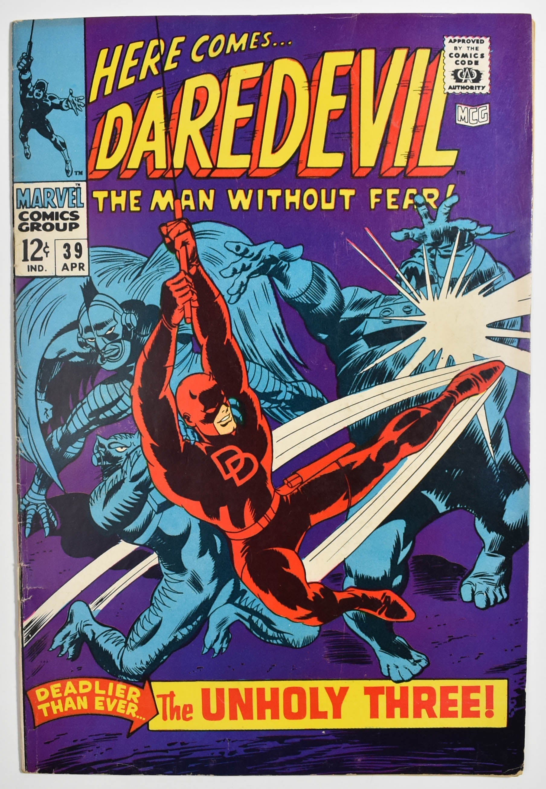 Daredevil Comic Book 39 April 1968 The Exterminator and the Super Powered
