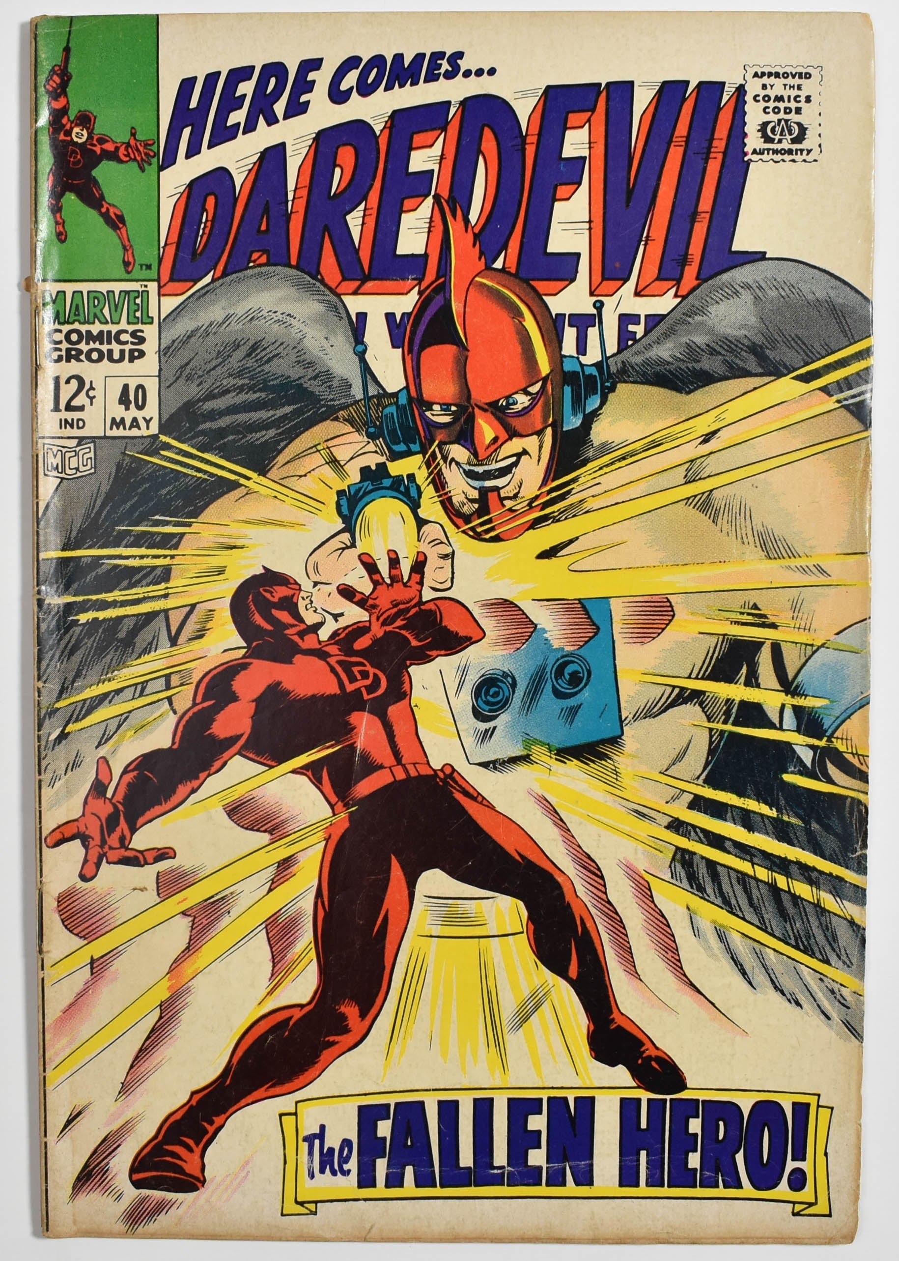 Daredevil Comic Book 40 May 1968 The Fallen Hero!