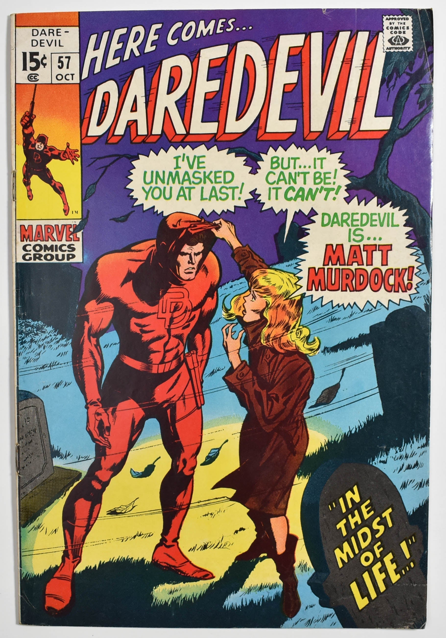 Daredevil Comic Book 57 October 1969 In the Midst of Life