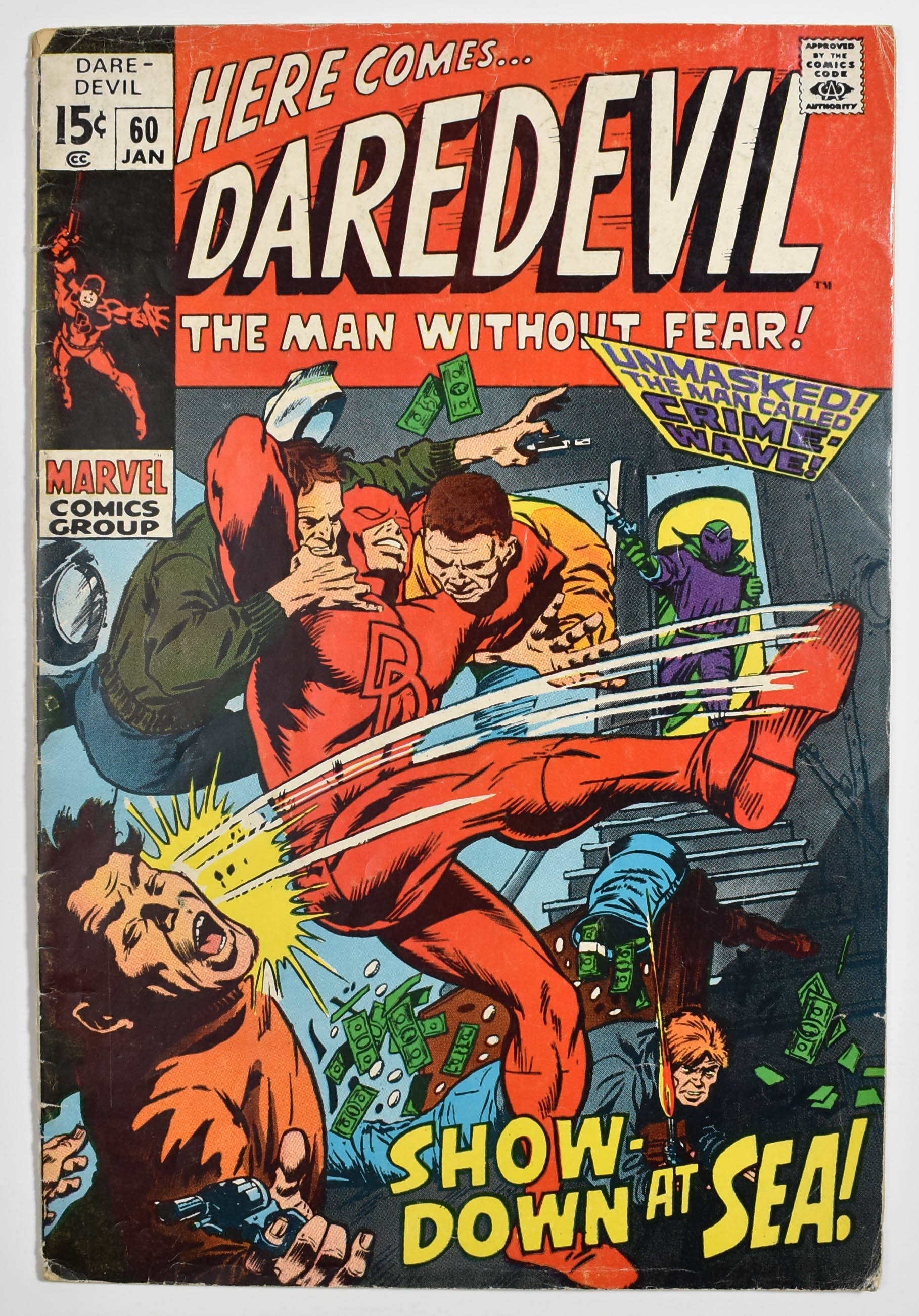 Daredevil Comic Book 60 January 1970 Showdown at Sea