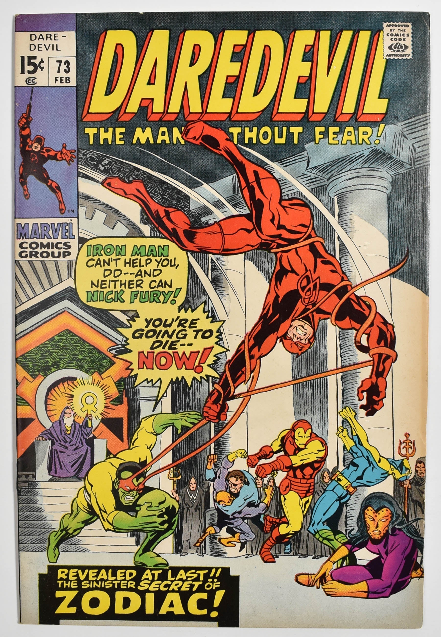 Daredevil Comic Book 73 February 1971 Behold The Brotherhood