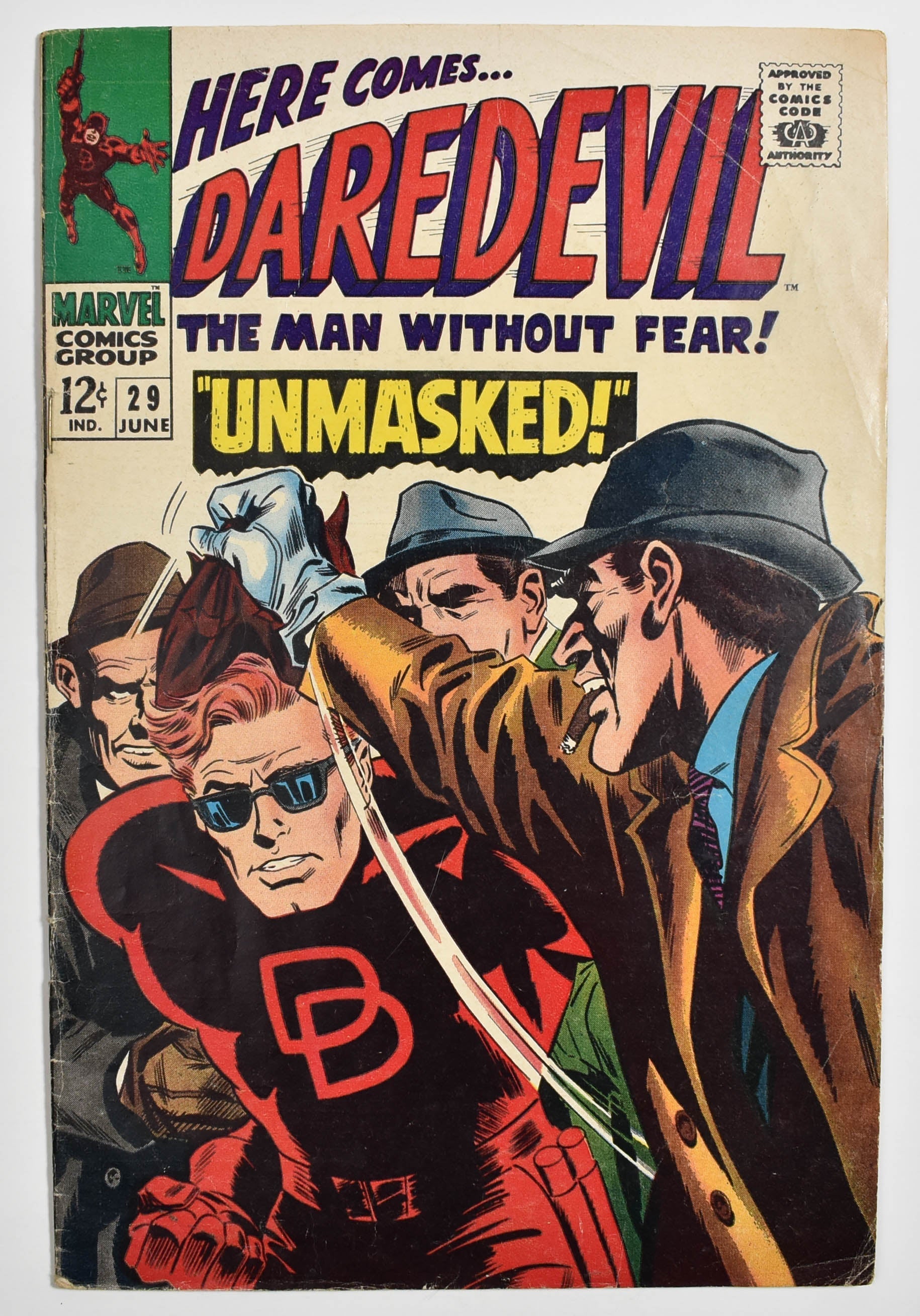 Daredevil Comic Book 29 June 1967 Unmasked