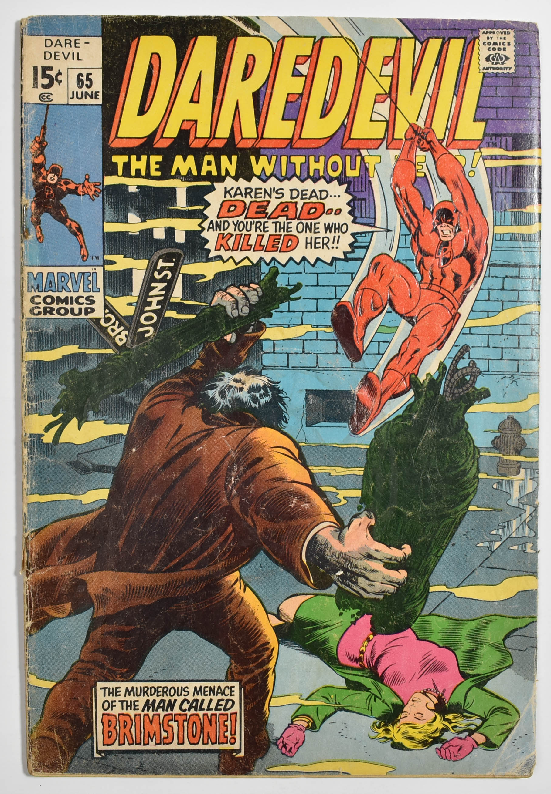 Daredevil Comic Book 65 June 1970 The Killing of Brother Brimstone