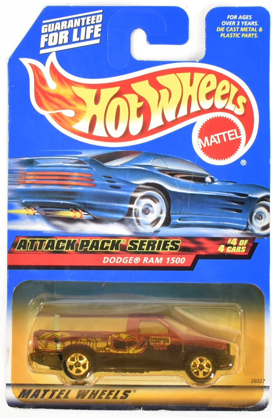 Hot Wheels Dodge Ram 1500 Attack Pack Series 4 of 4 Mattel 1999 024 26027