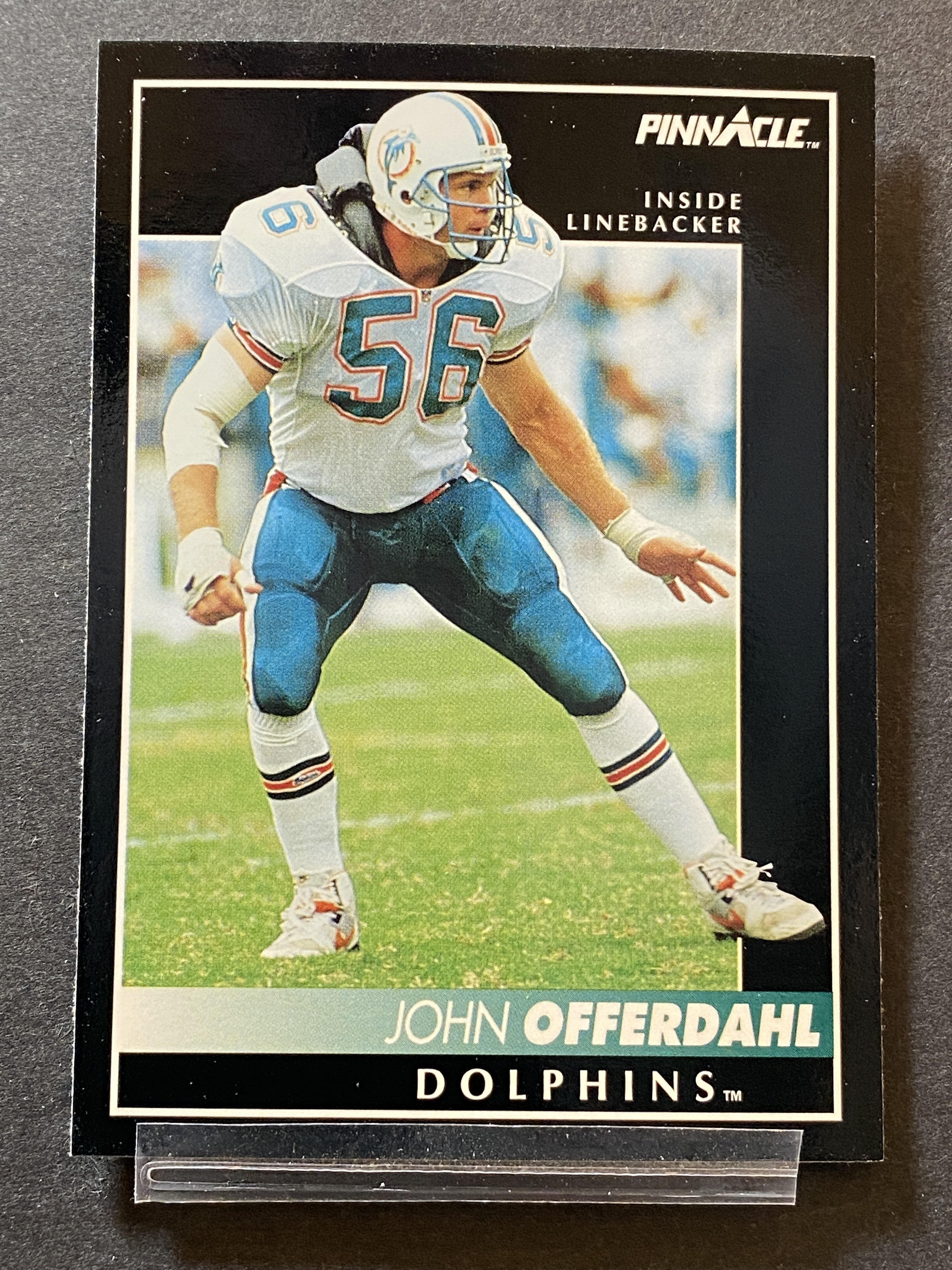 John Offerdahl Pinnacle Football Card Miami Dolphins