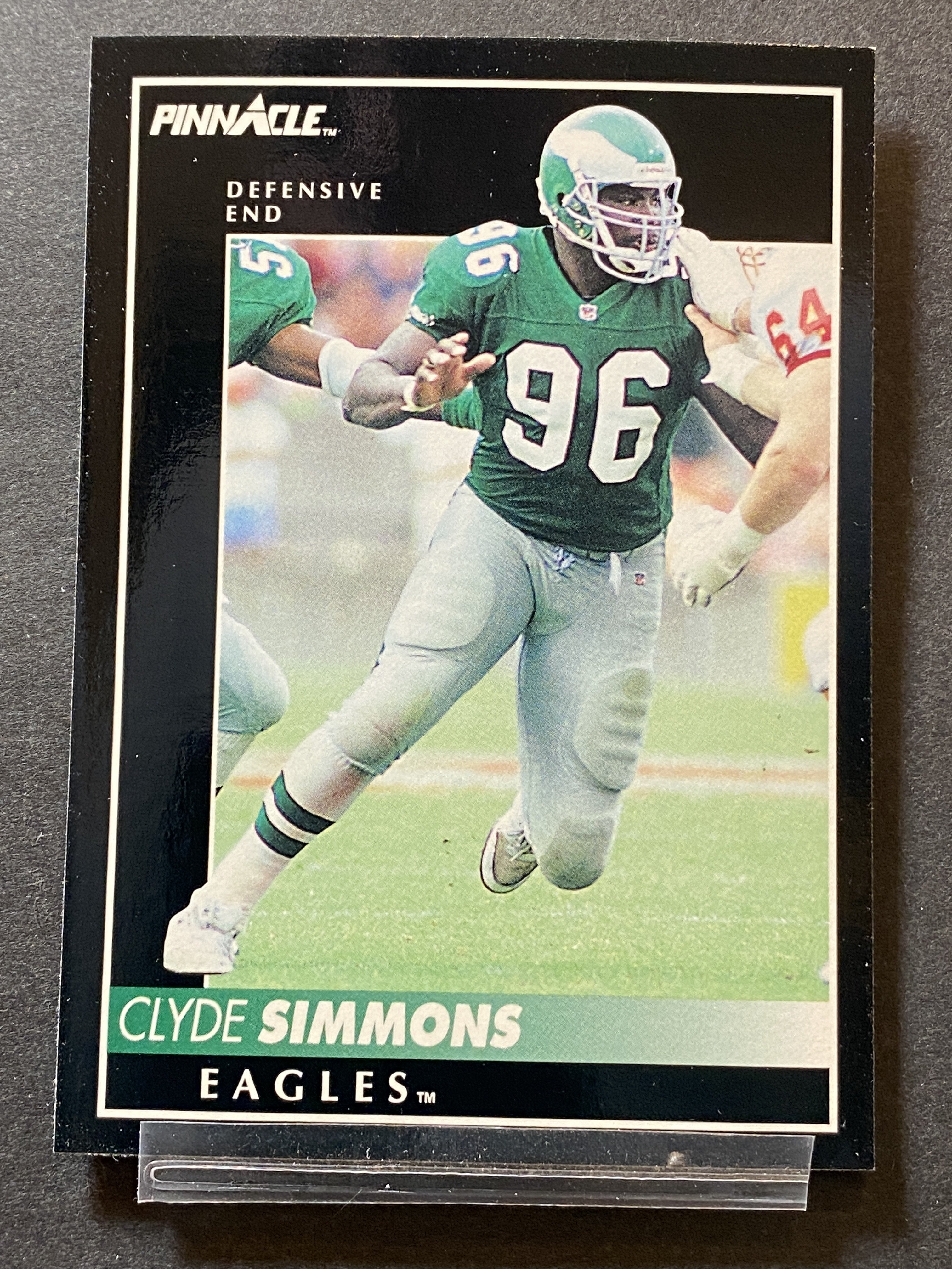 Clyde Simmons Pinnacle Football Card Philadelphia Eagles