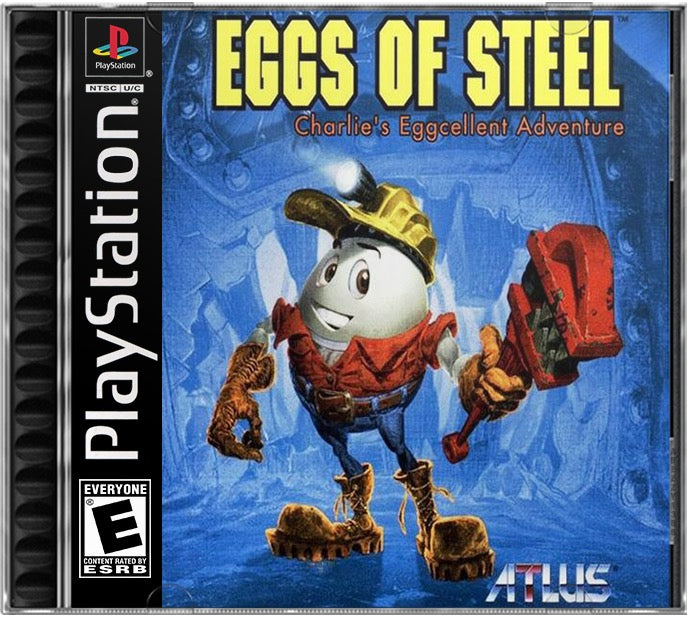 Eggs of Steel - Charlie's Eggcellent Adventure PS1 Sony Playstation 1 Used Video Game