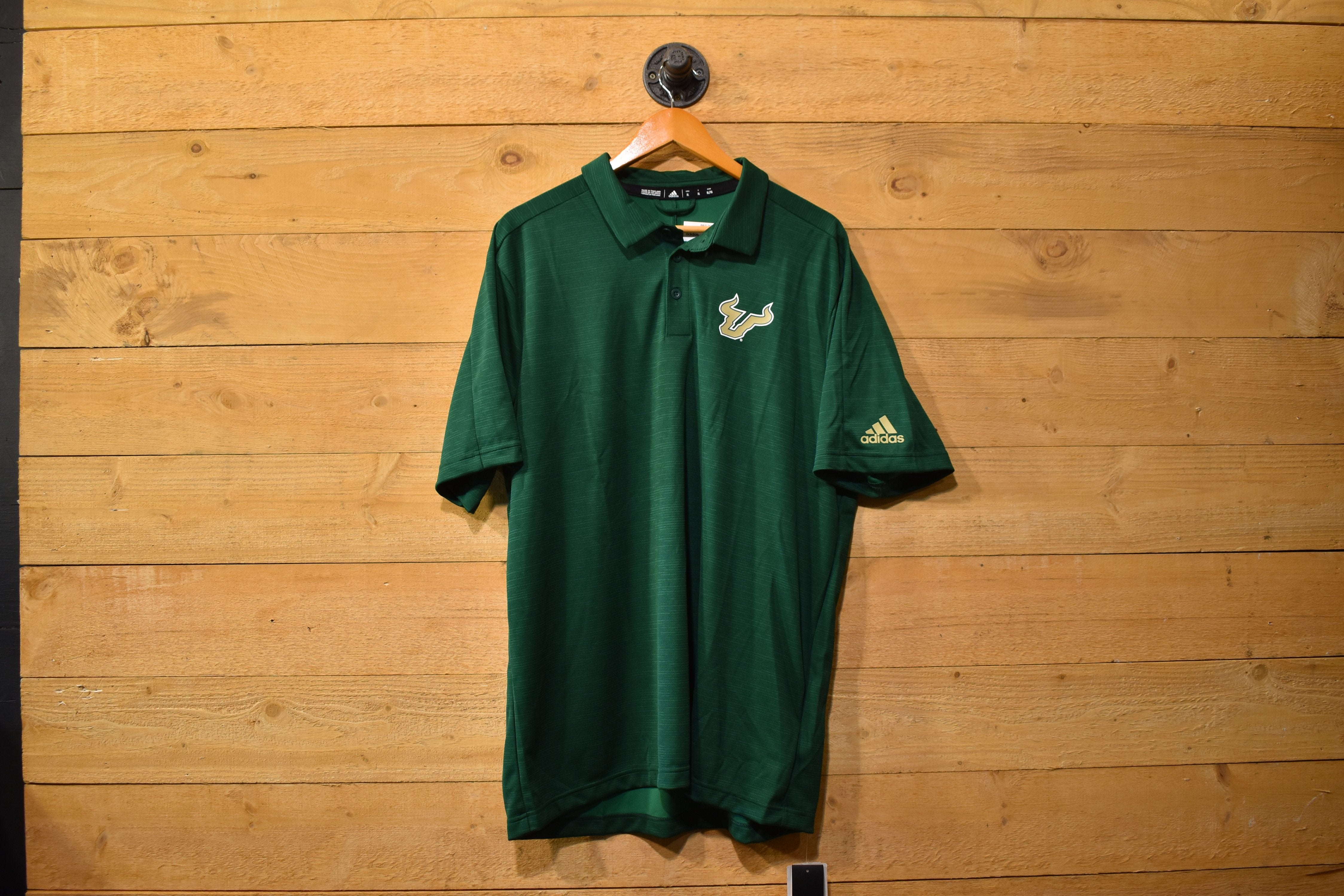 NCAA Xl Polo Shirt Green XL Adidas Game Mode Polo Green Gold New with Tags