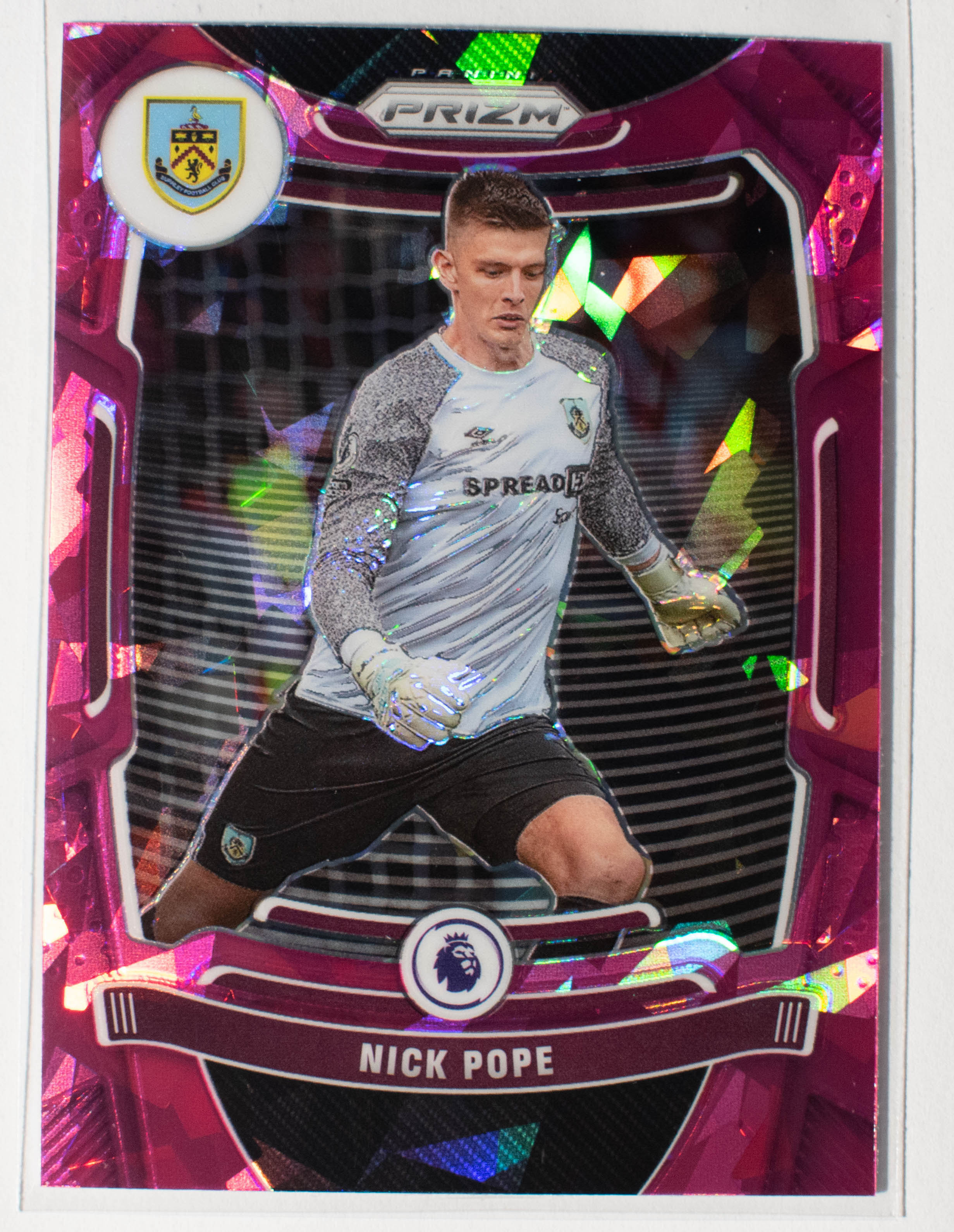 61 Nick Pope Panini Prizm premier league 2021- 22 PINK Cracked ICE Prizm