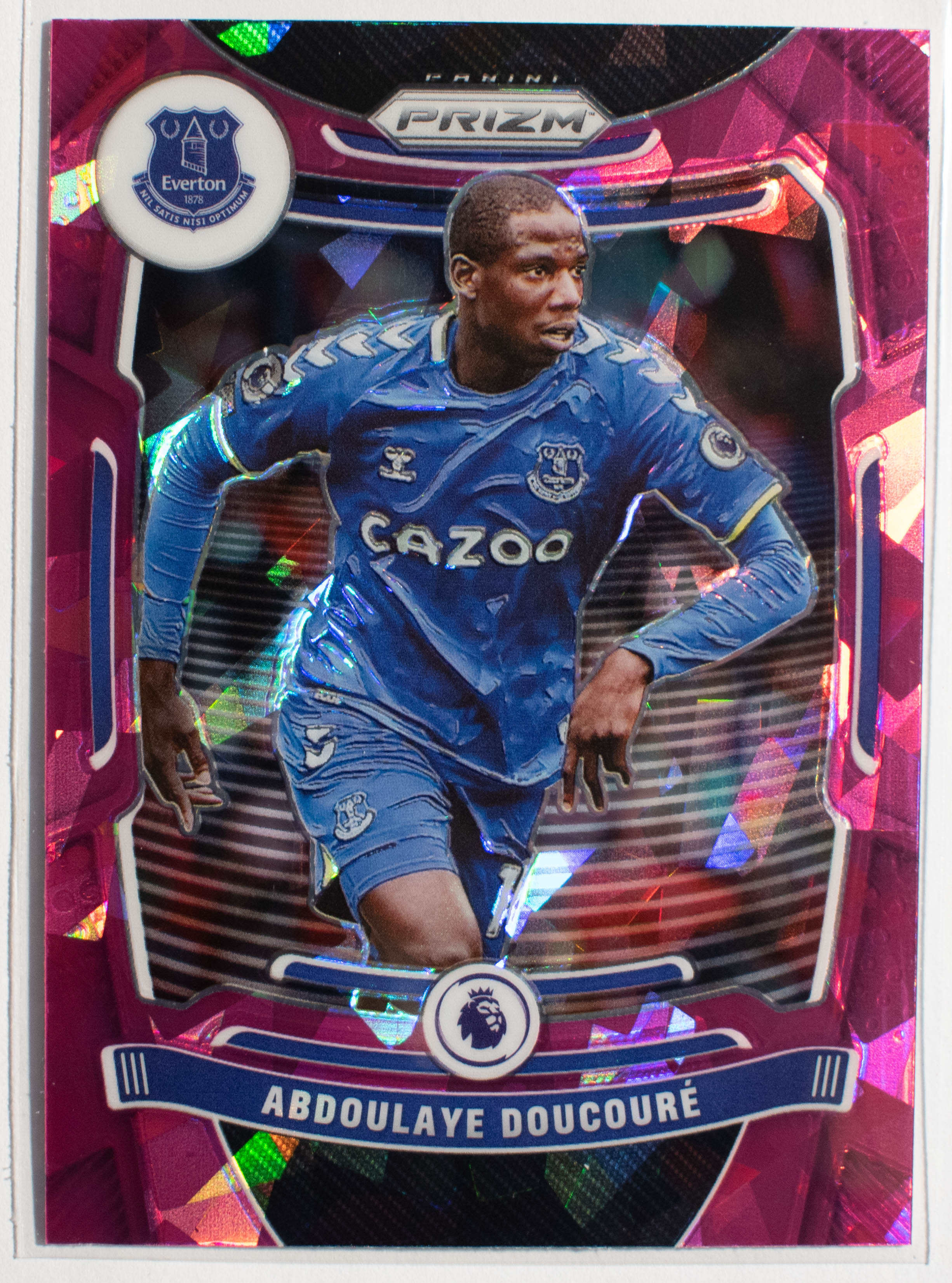 99 Abdoulaye Doucoure Panini Prizm premier league 2021- 22 PINK Cracked ICE Prizm