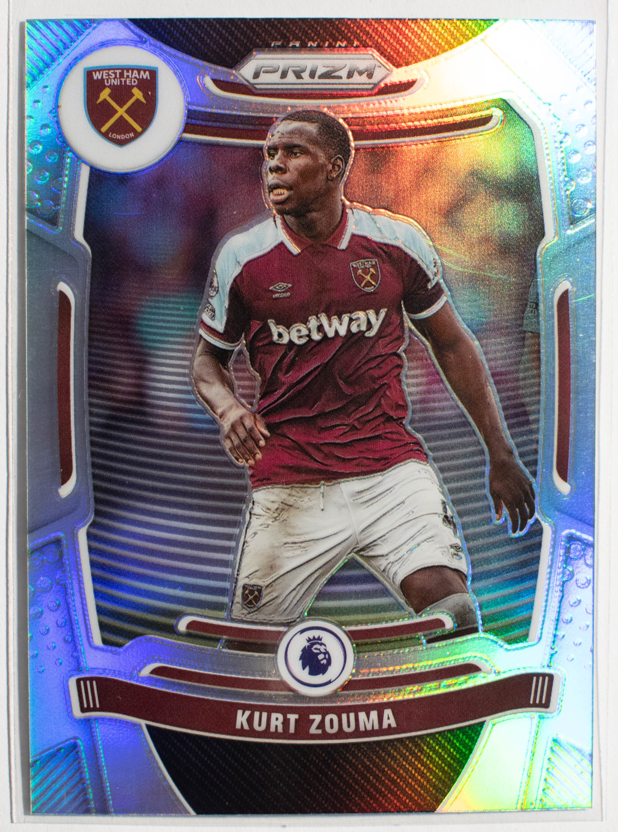230 Kurt Zouma Panini Prizm Premier League 2021 22 Silver