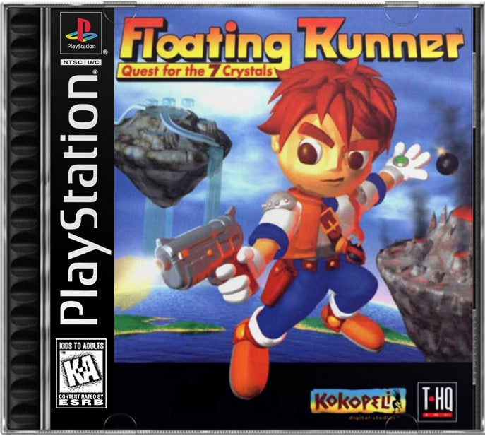 Floating Runner - Quest for the 7 Crystals PS1 Sony Playstation 1 Used Video Game