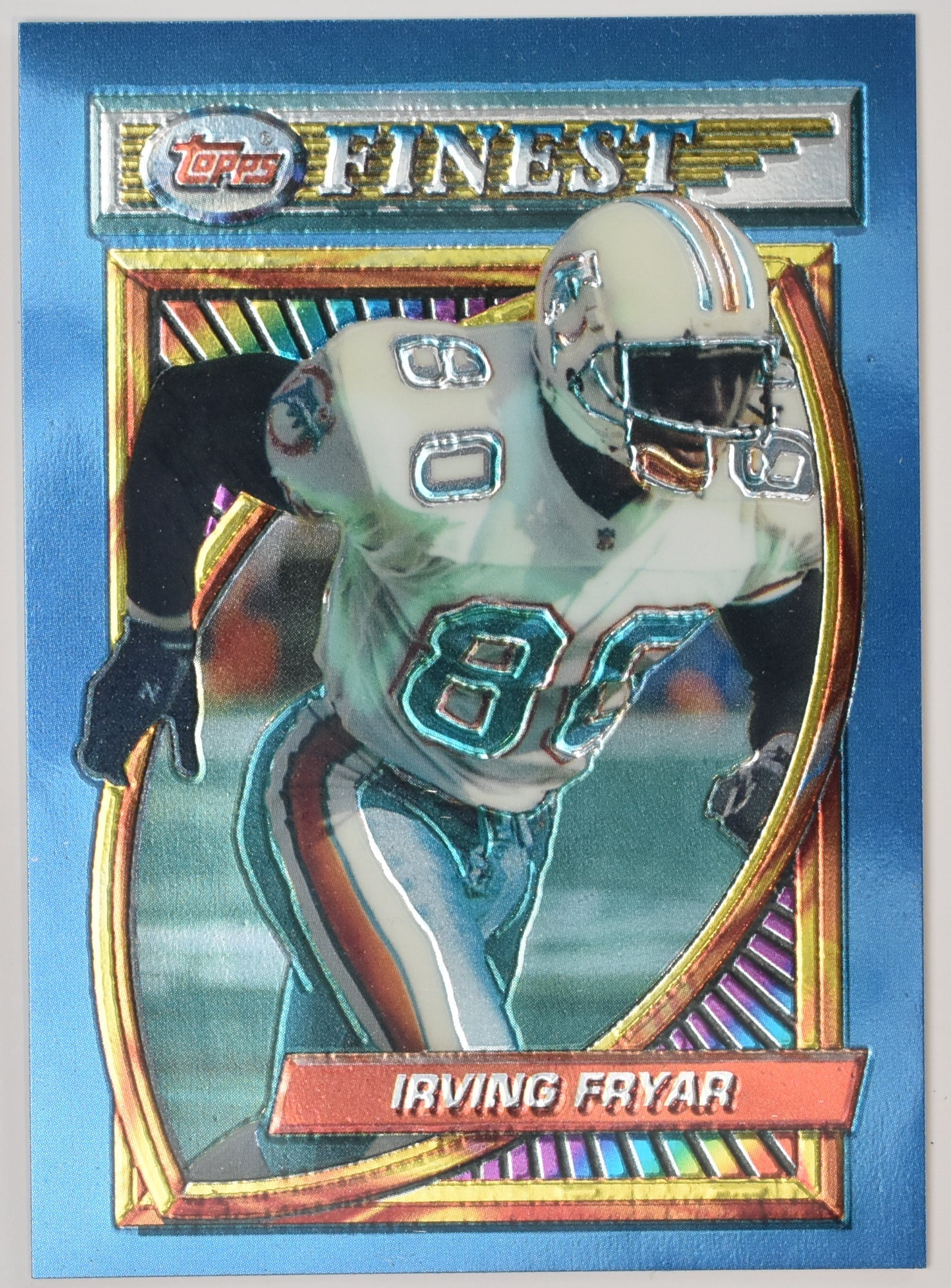 Irving Fryar Topps Finest 158 1994 Football Card Miami Dolphins