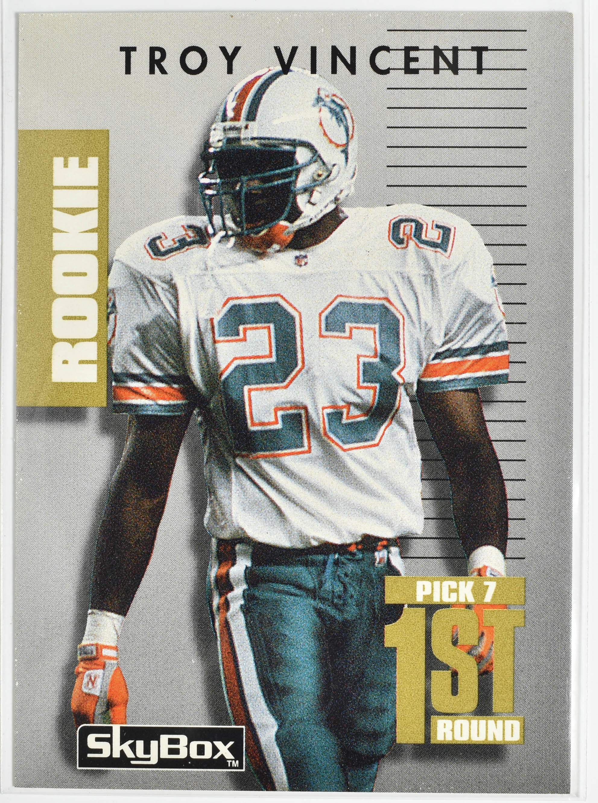 Troy Vincent 128 Skybox Rookie 1992 Miami Dolphins