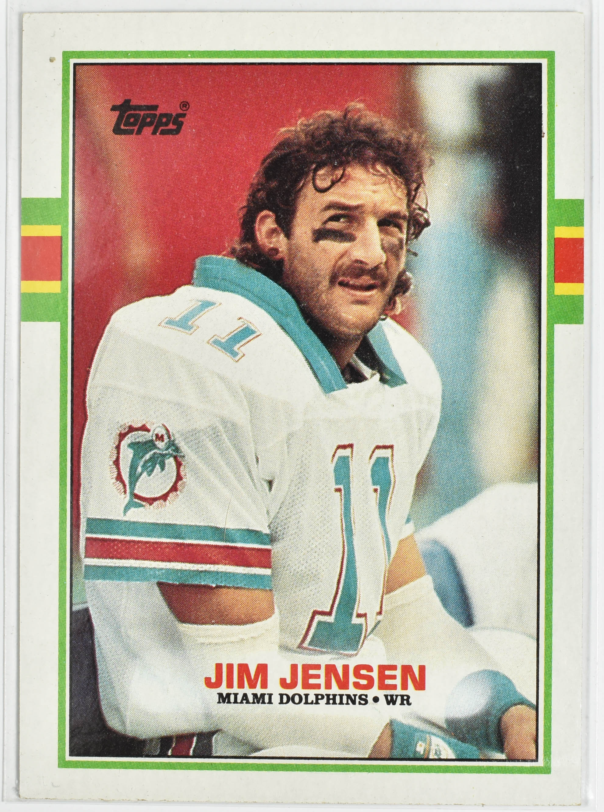 Jim Jensen 299 Topps 1989 Miami Dolphins