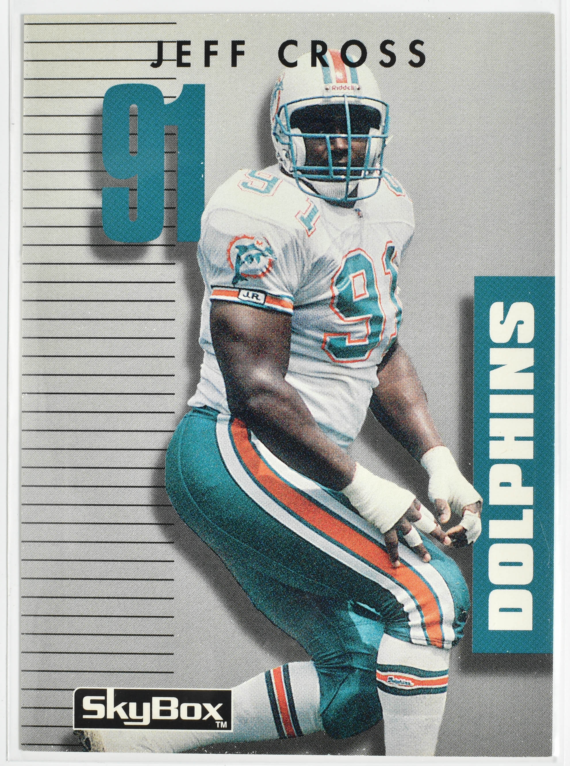 Jeff cross 290 Sky Box 1992 Miami Dolphins