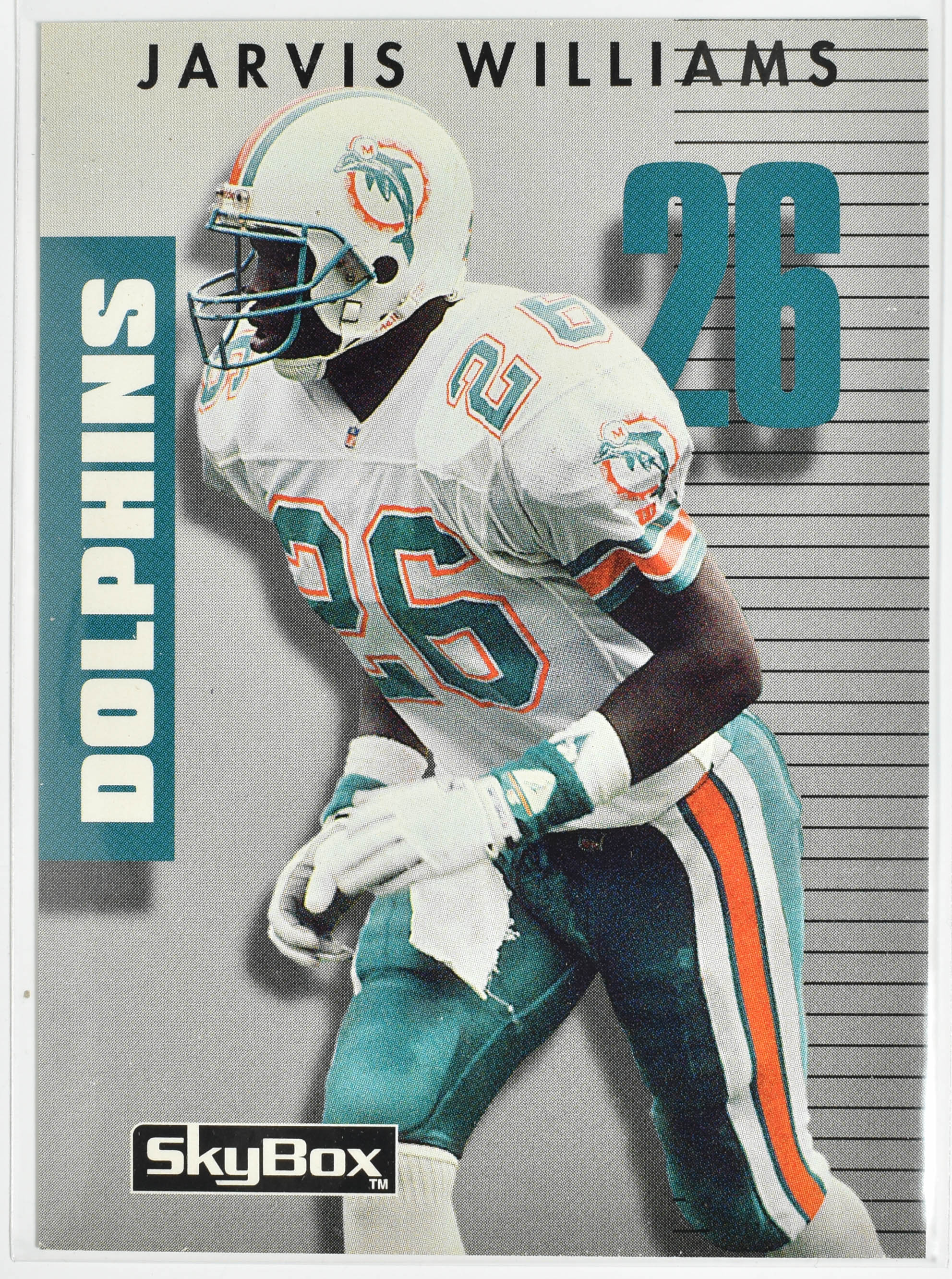 Jarvis Williams 308 Sky Box 1992 Miami Dolphins