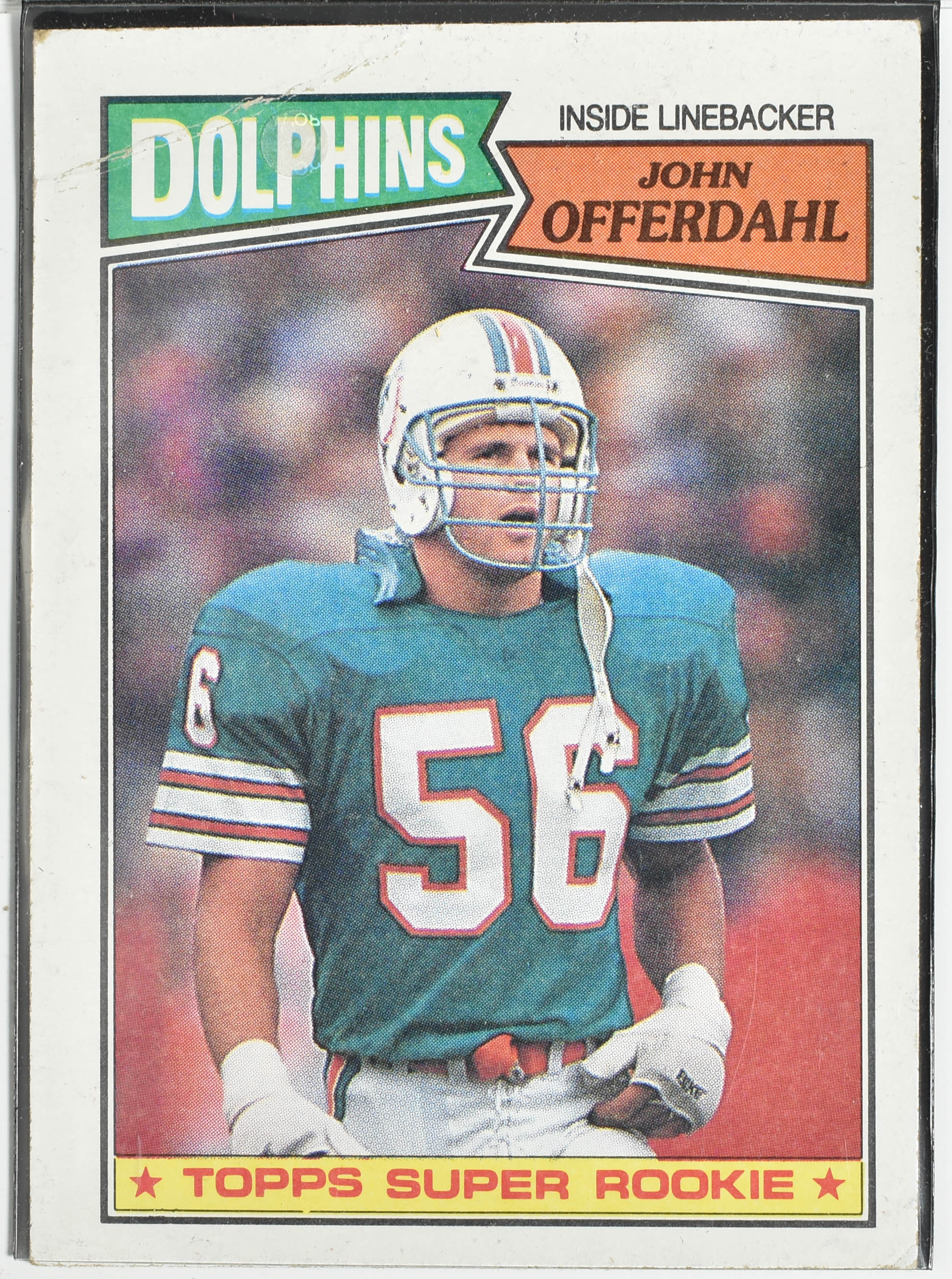 John Offerdahl Topps Super Rookie 244 1987 Miami Dolphins