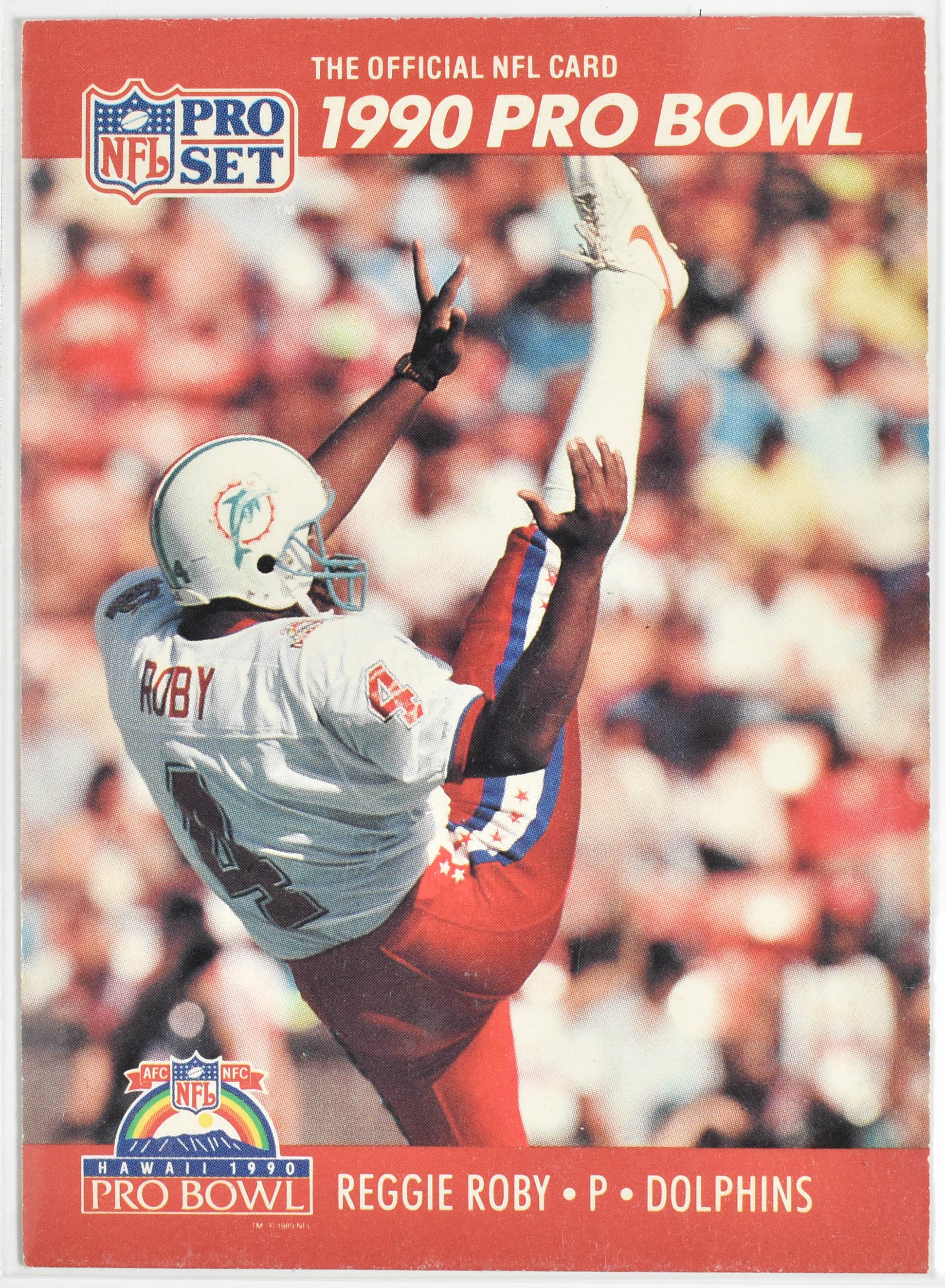 Reggie Roby 368 Pro Set 1990 Miami Dolphins