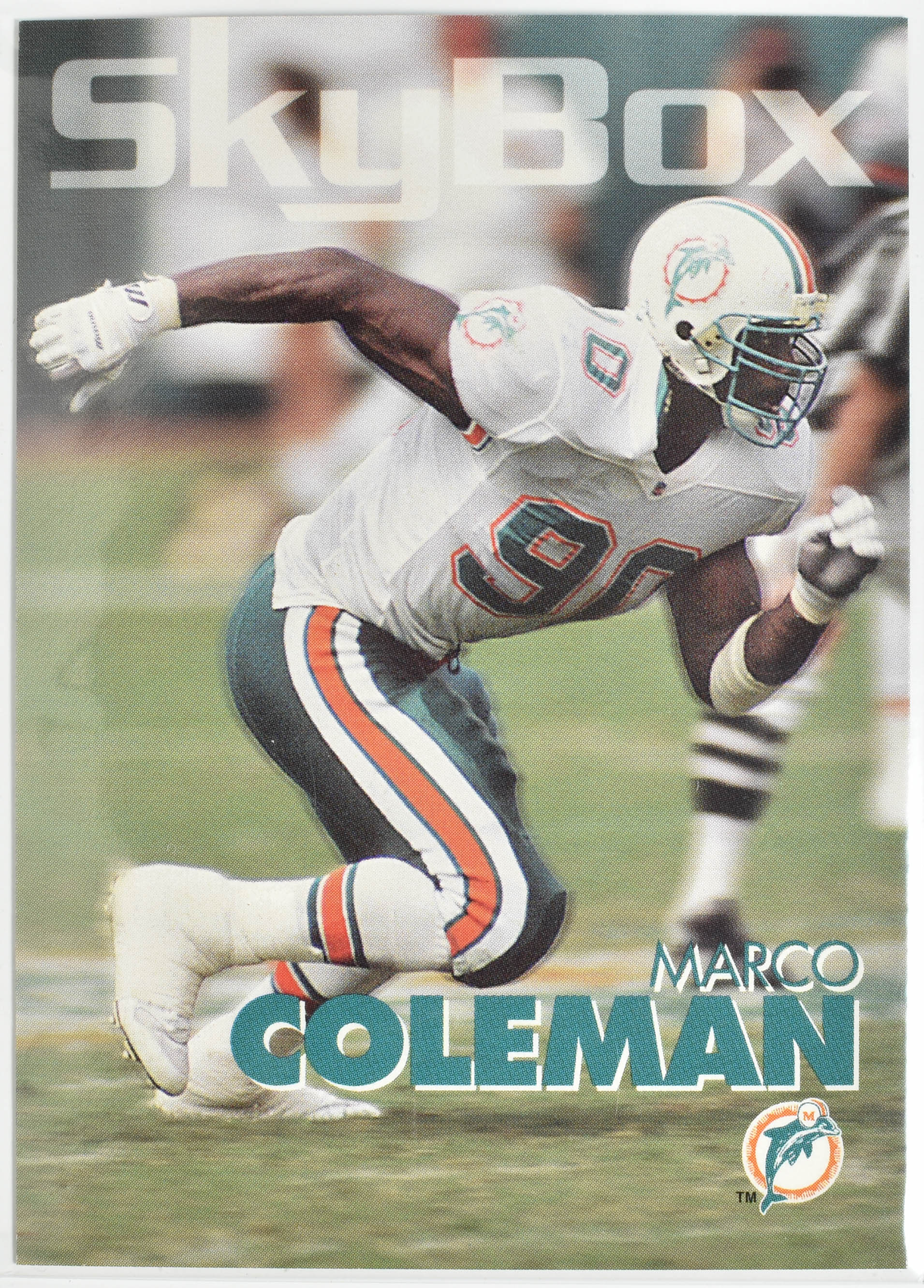 Marco Coleman 179 Skybox 1993 Miami Dolphins