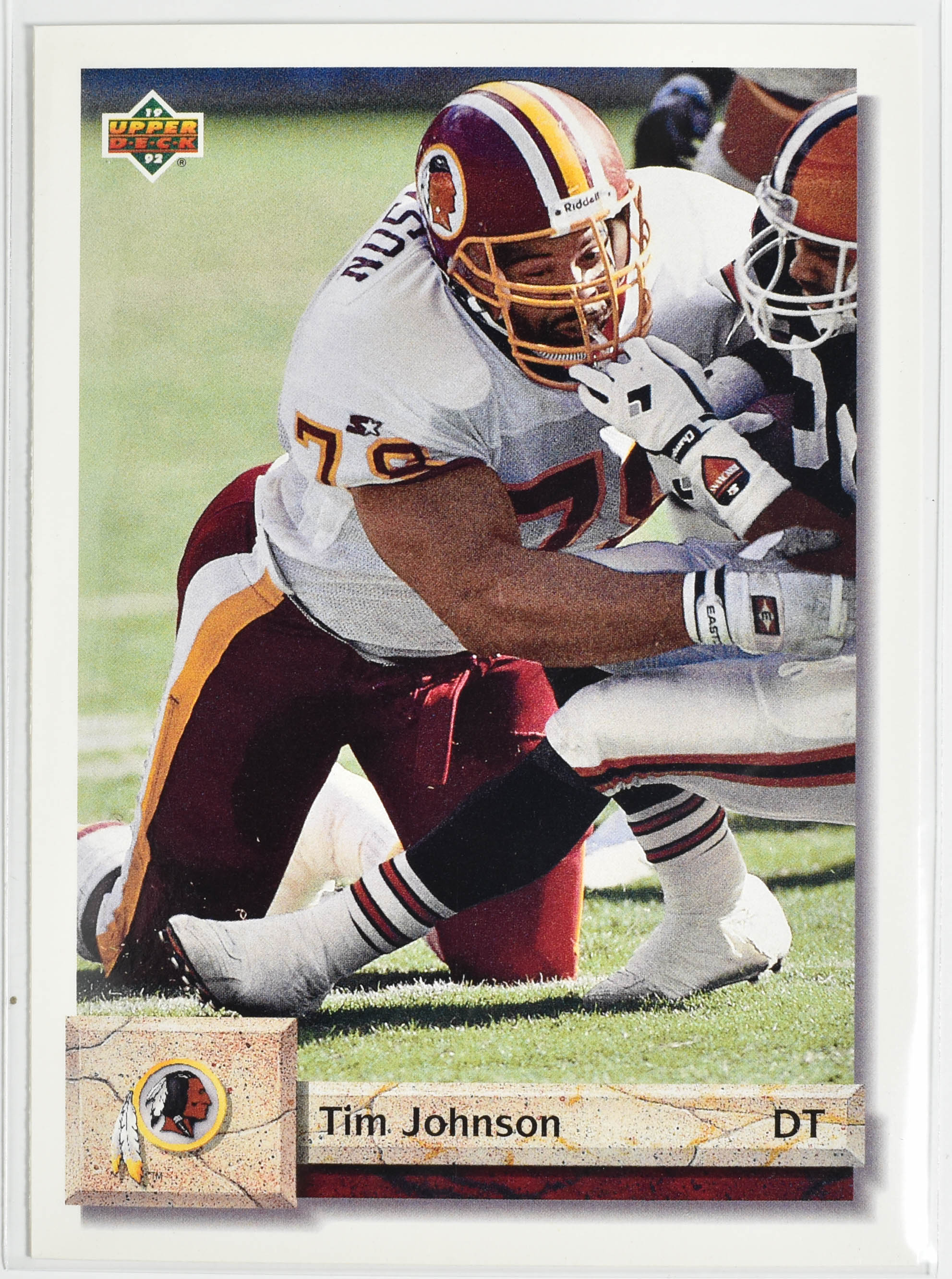 Tim Johnson 125 1992 Upper Deck Washington Football Team