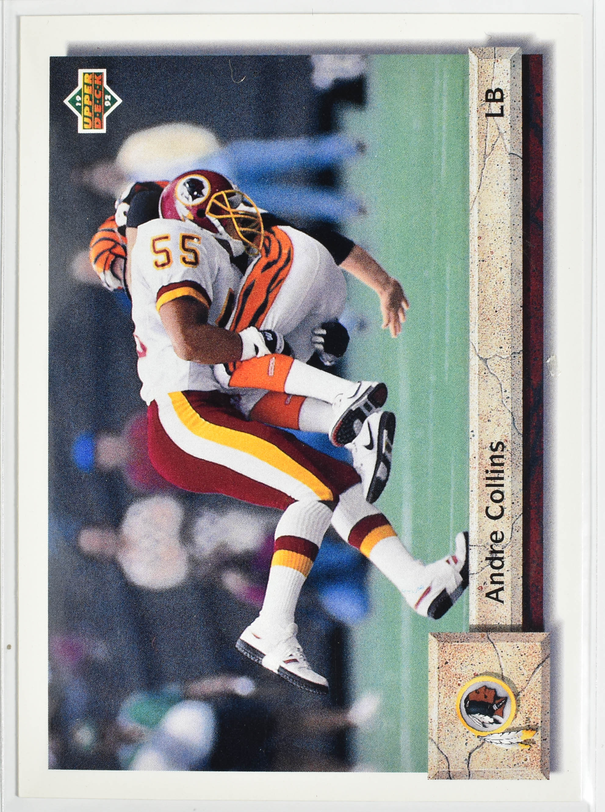 Andre Collins 182 1992 Upper Deck Washington Football Team