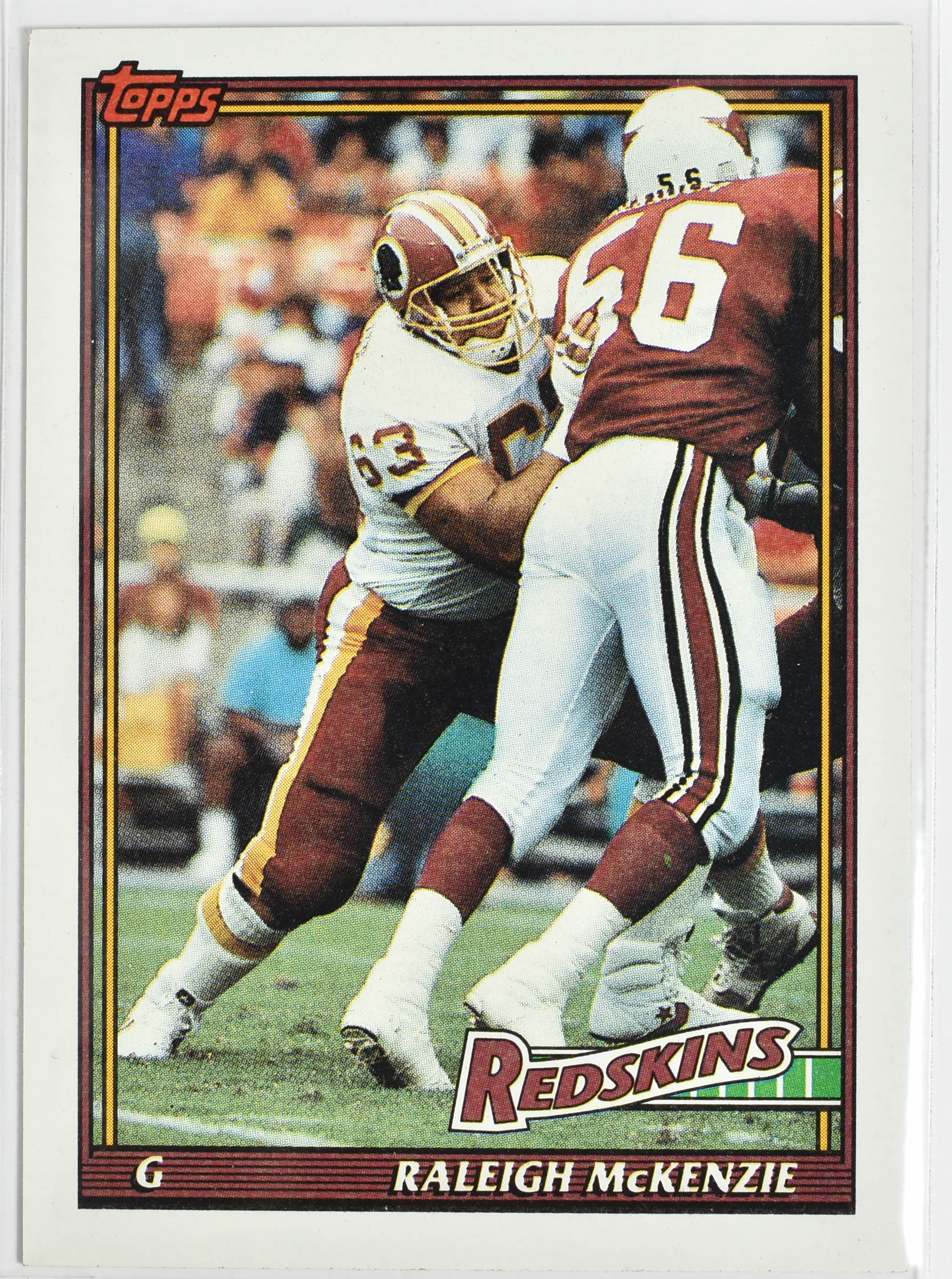 Raleigh McKenzie 183 Topps 1991 Washington Football Team