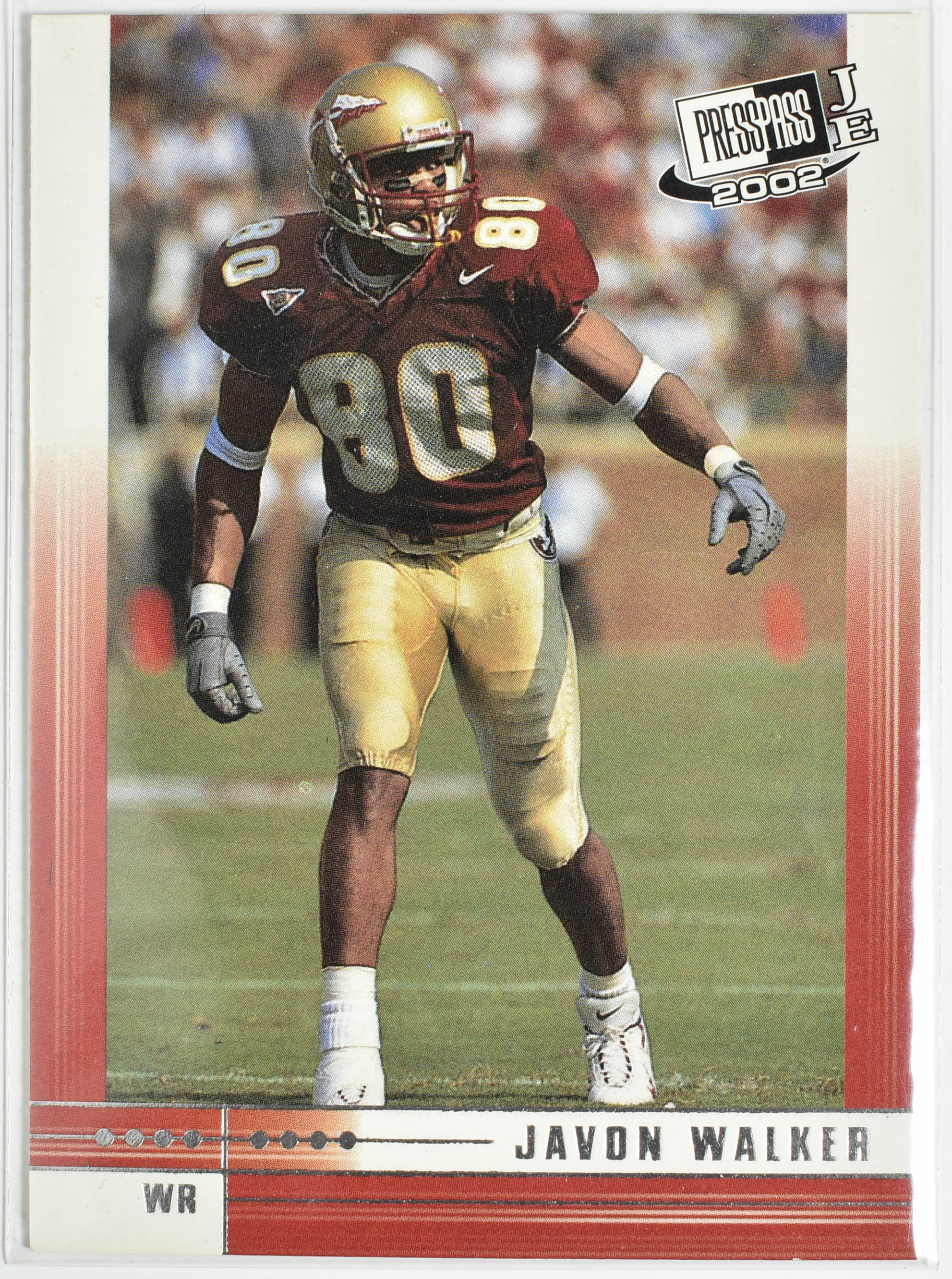 Javon Walker 17 Press Pass 2002 Washington Football Team