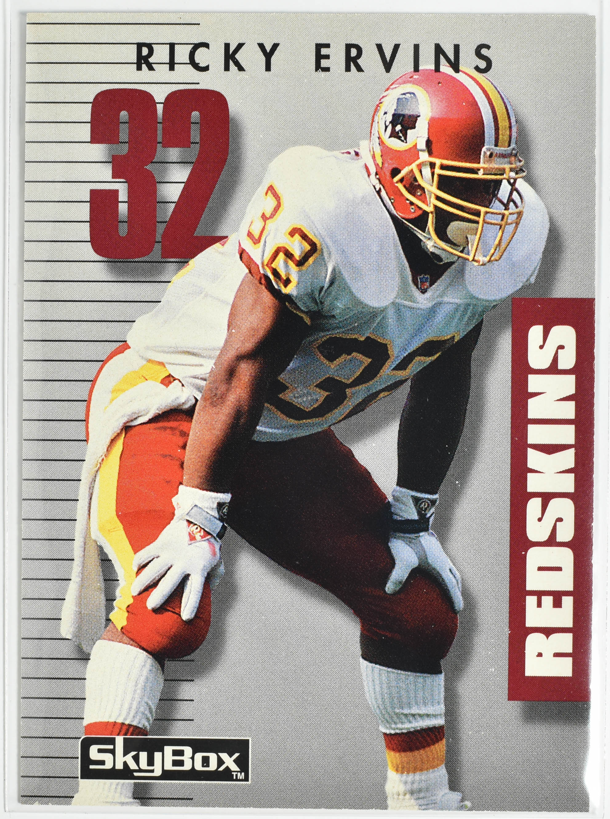 Ricky Ervins 311 Skybox 1992 Prime Time Washington Football Team