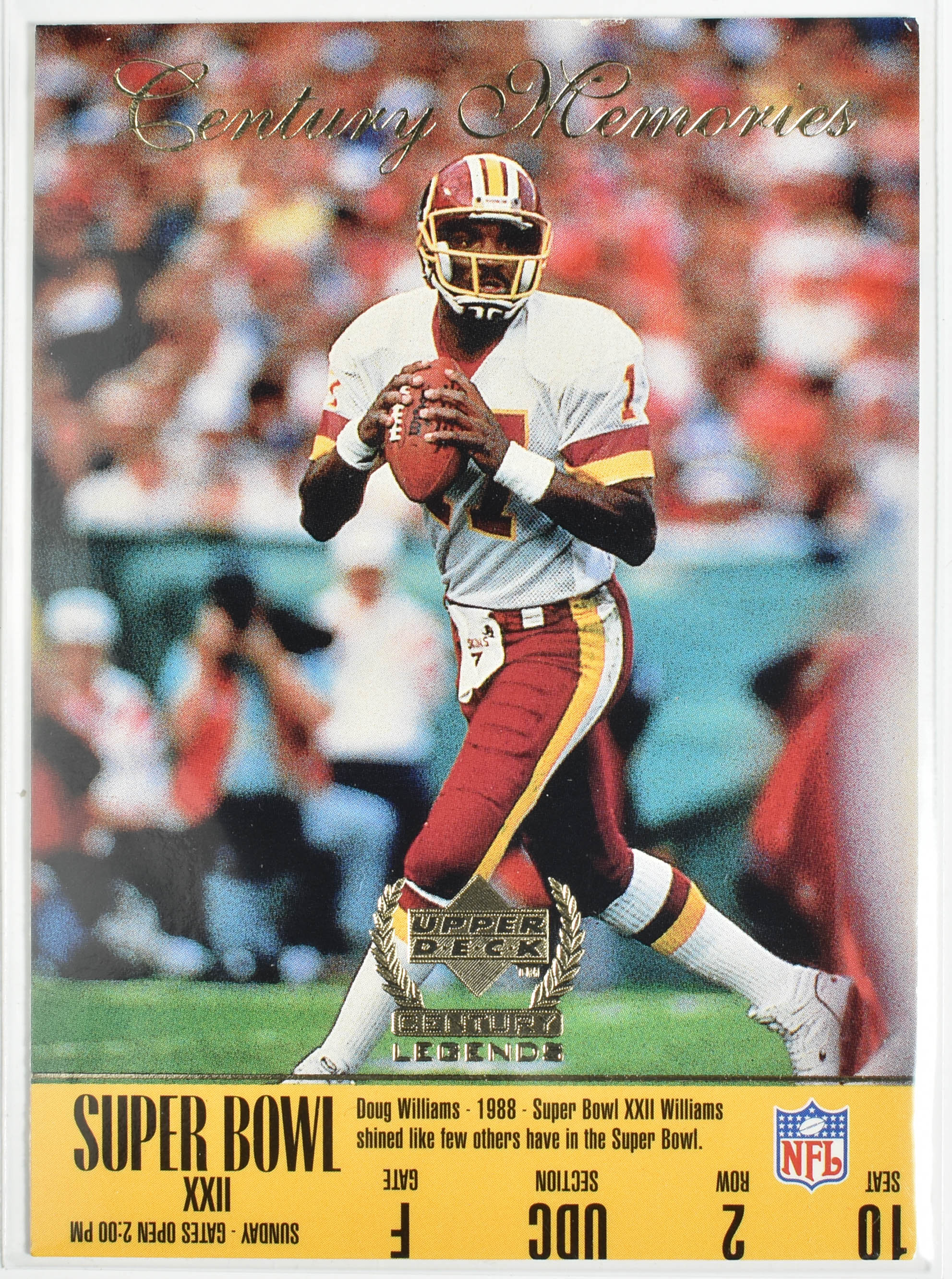 Super Bowl XXII Century Memories 1999 Upper Deck Washington Football Team