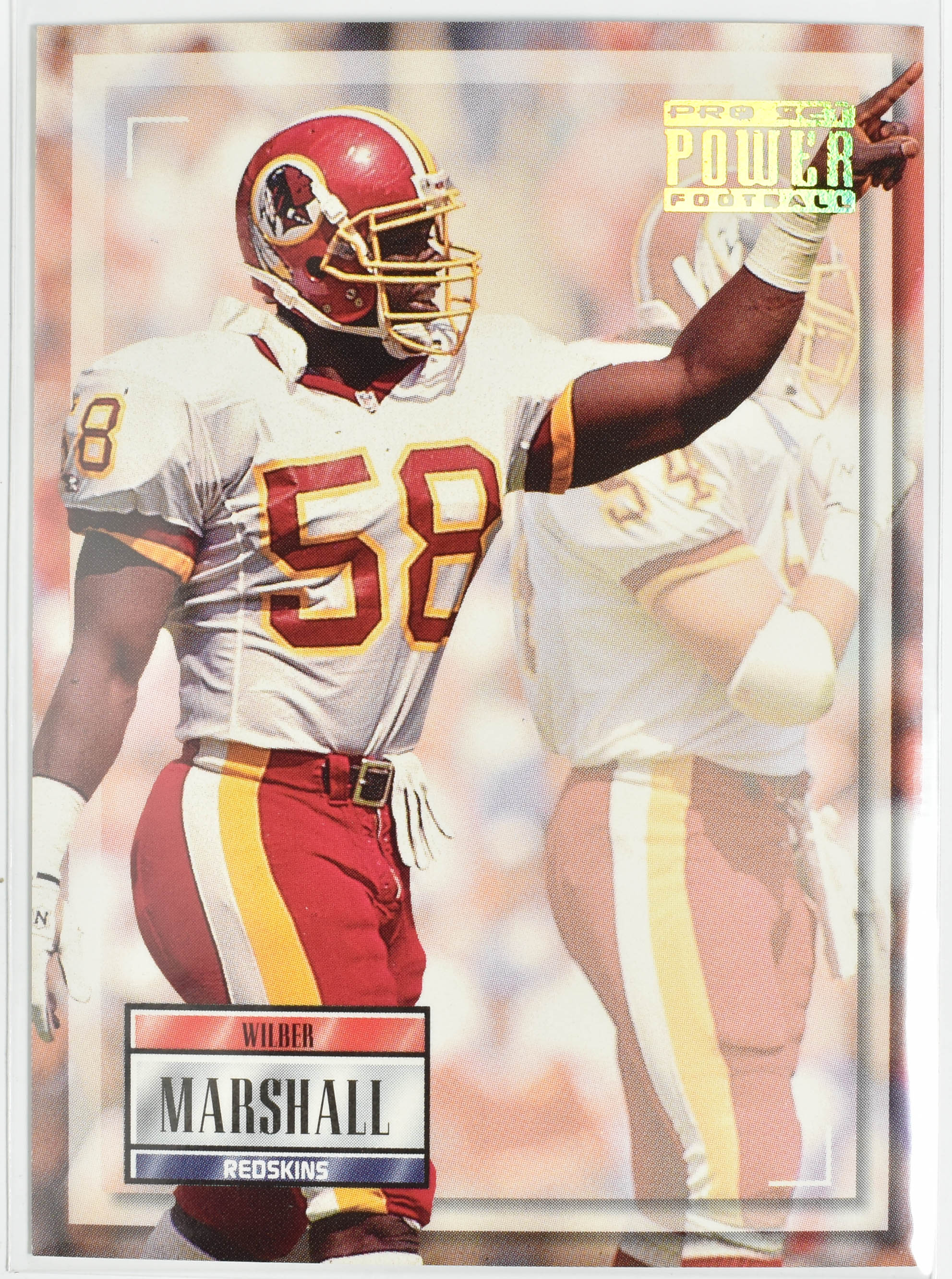 Wilber Marshall 158 Pro Set Power Football 1993 Washington Football Team