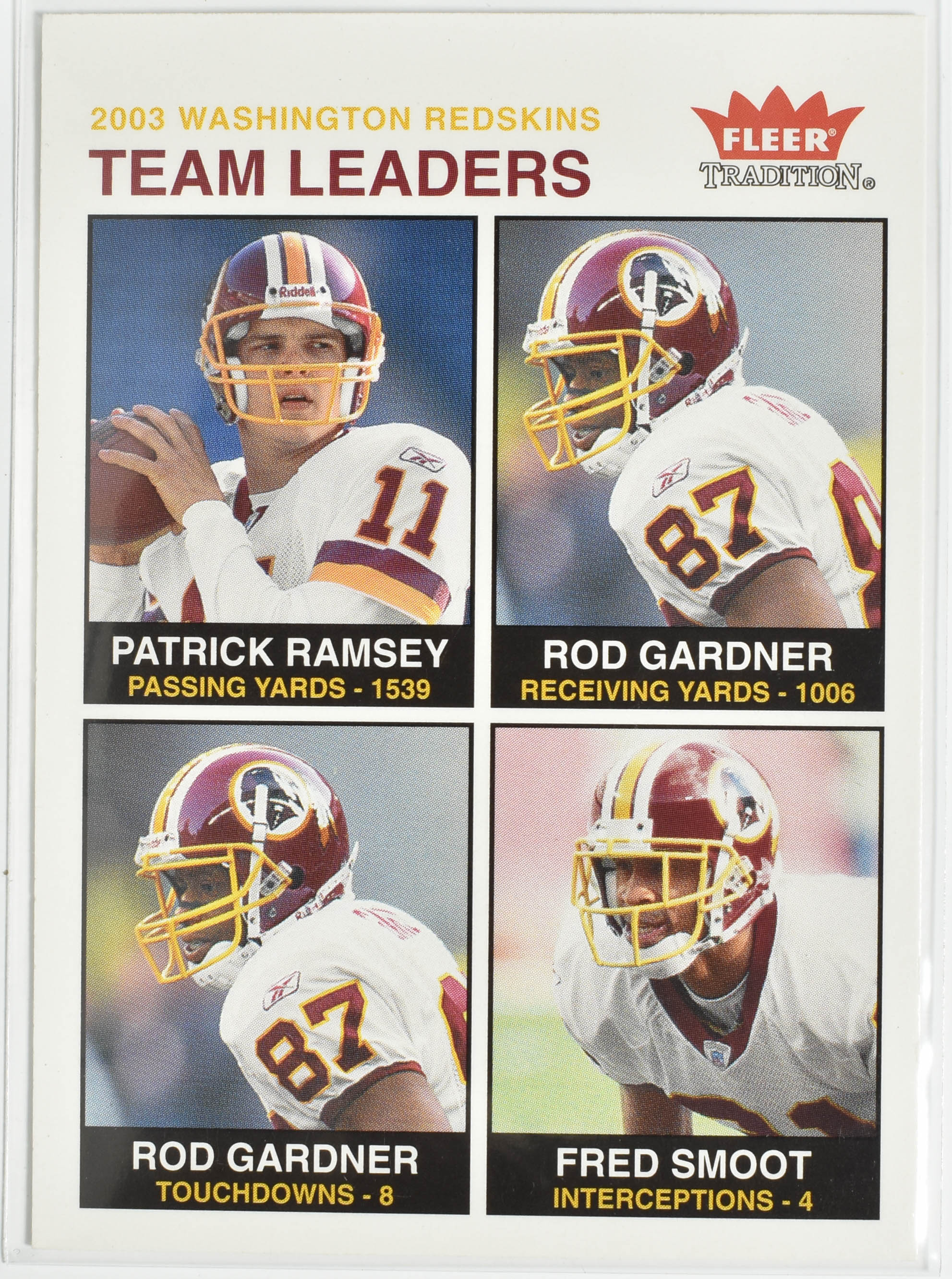 Team Leader 270 Fleer 2003 Washington Football Team