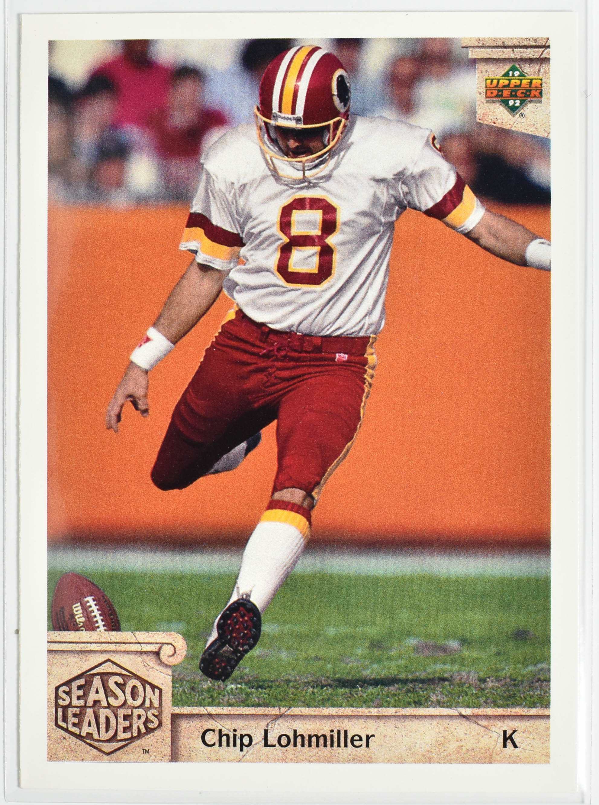 Chip Lohmiller Season Leader 305 Upper Deck 1992 Washington Football Team