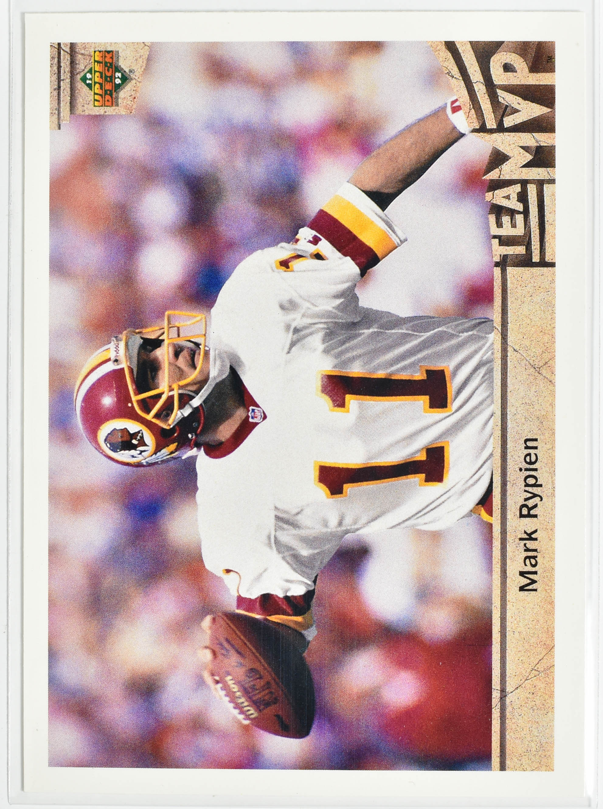 Mark Rypien 374 Upper Deck 1992 Washington Redskins Washington Football Team